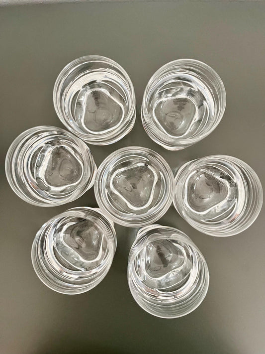 "Pitagora" Shot Glasses (7) by Marco Zanuso for Arnolfo Di Cambio, Italy, 1960s