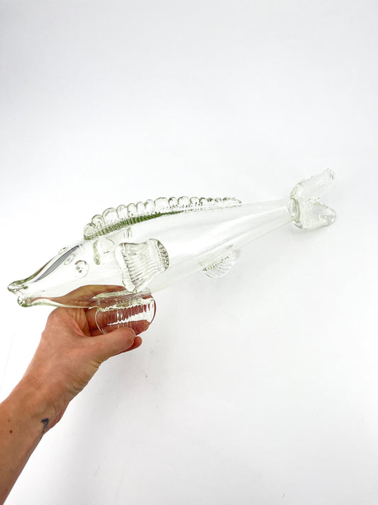 Murano Glass Fish Decor-Vase, Italy, 1970s