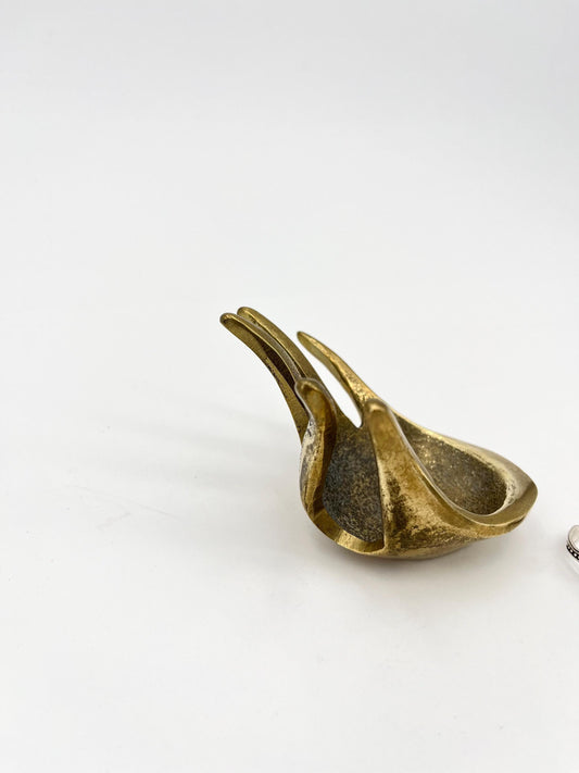 Brass Small Hand Bowl/ashtray by Walter Bosse for Herta Baller, Austria, 1950s