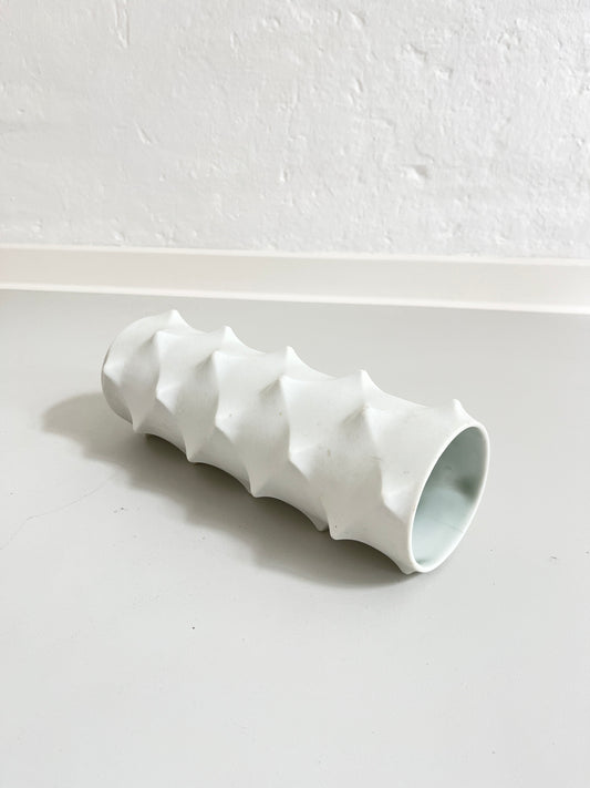 Scherzer 'Spike 501' Op Art Bisque Porcelain Vase, Germany, 1970s