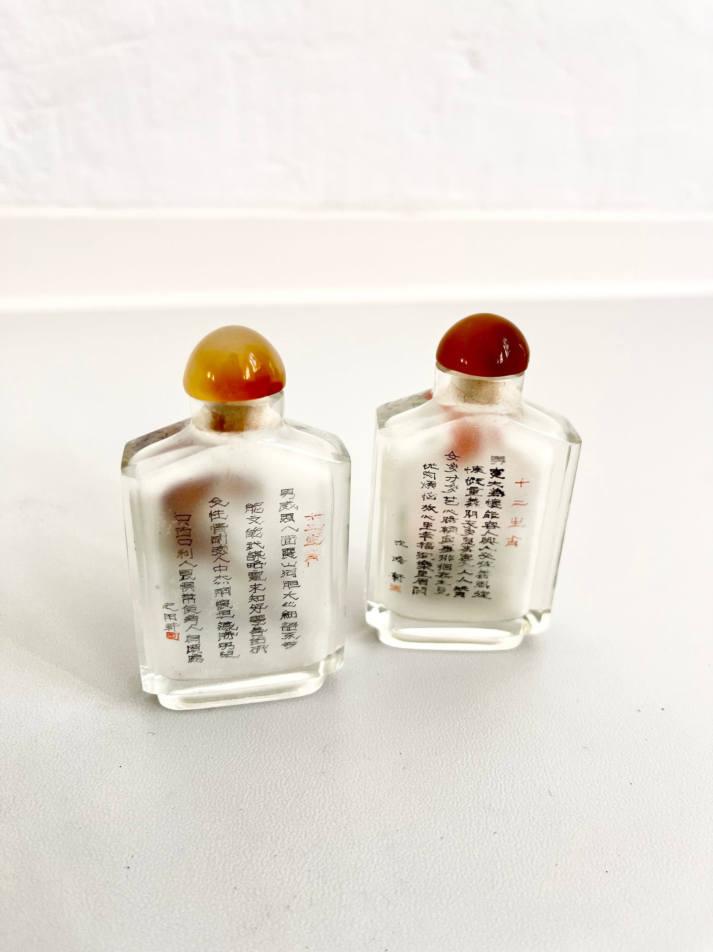 Vintage Chinese Snuff Bottles Set of Two, 1960s
