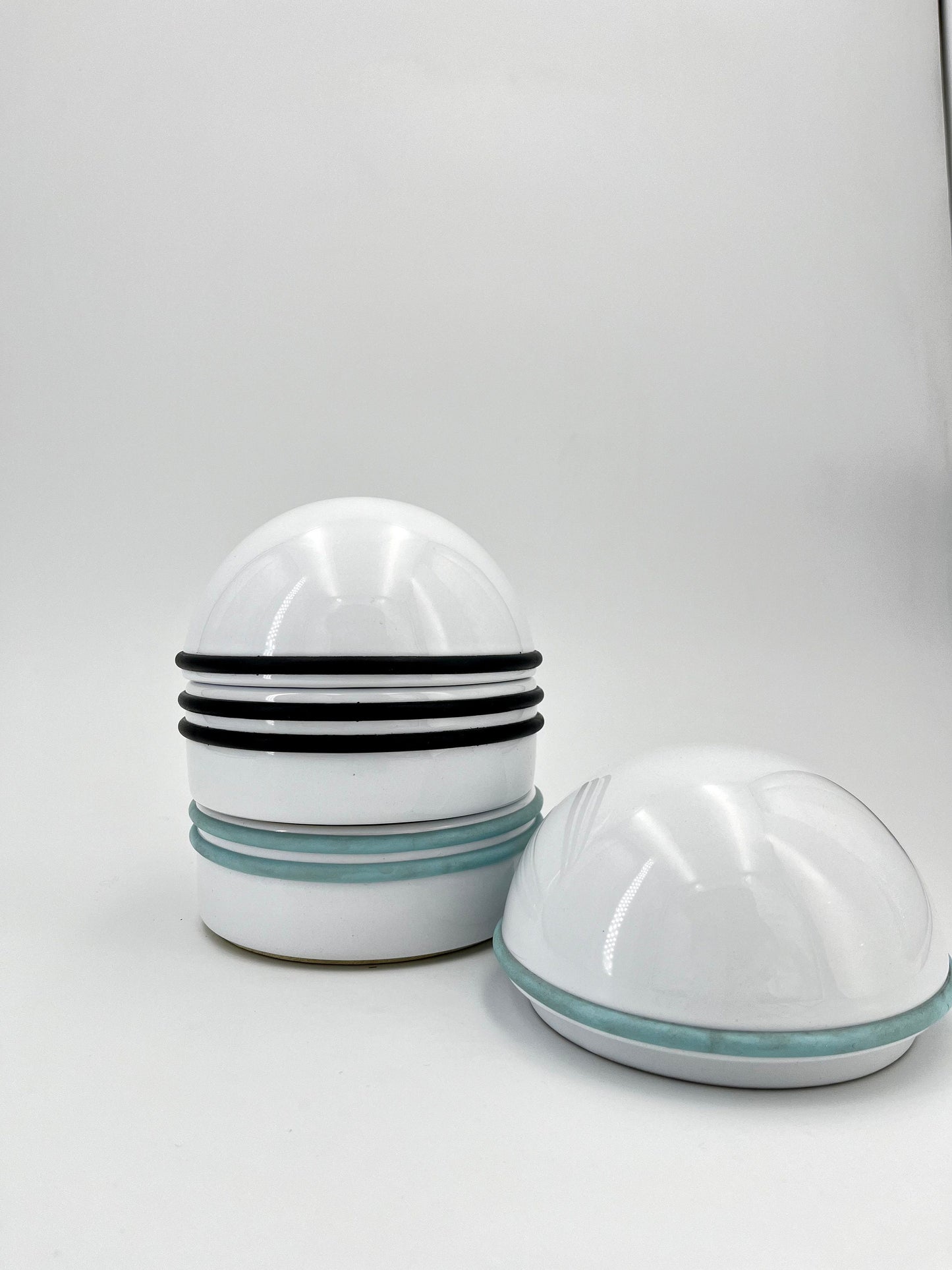 Set 2 Ceramic Jewelry Box, Italy, 1970s