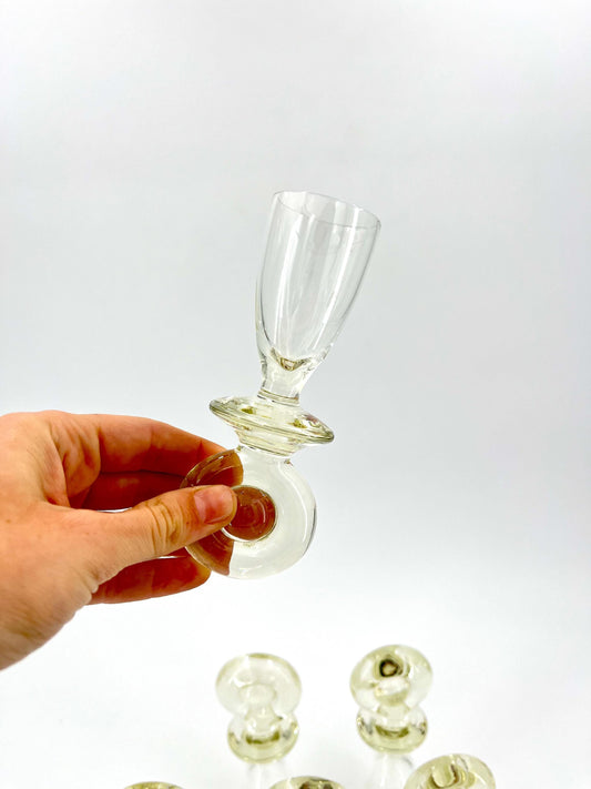 "Portobello" set 6 One Shot Glasses by Peill & Putzler, Germany, 1970s