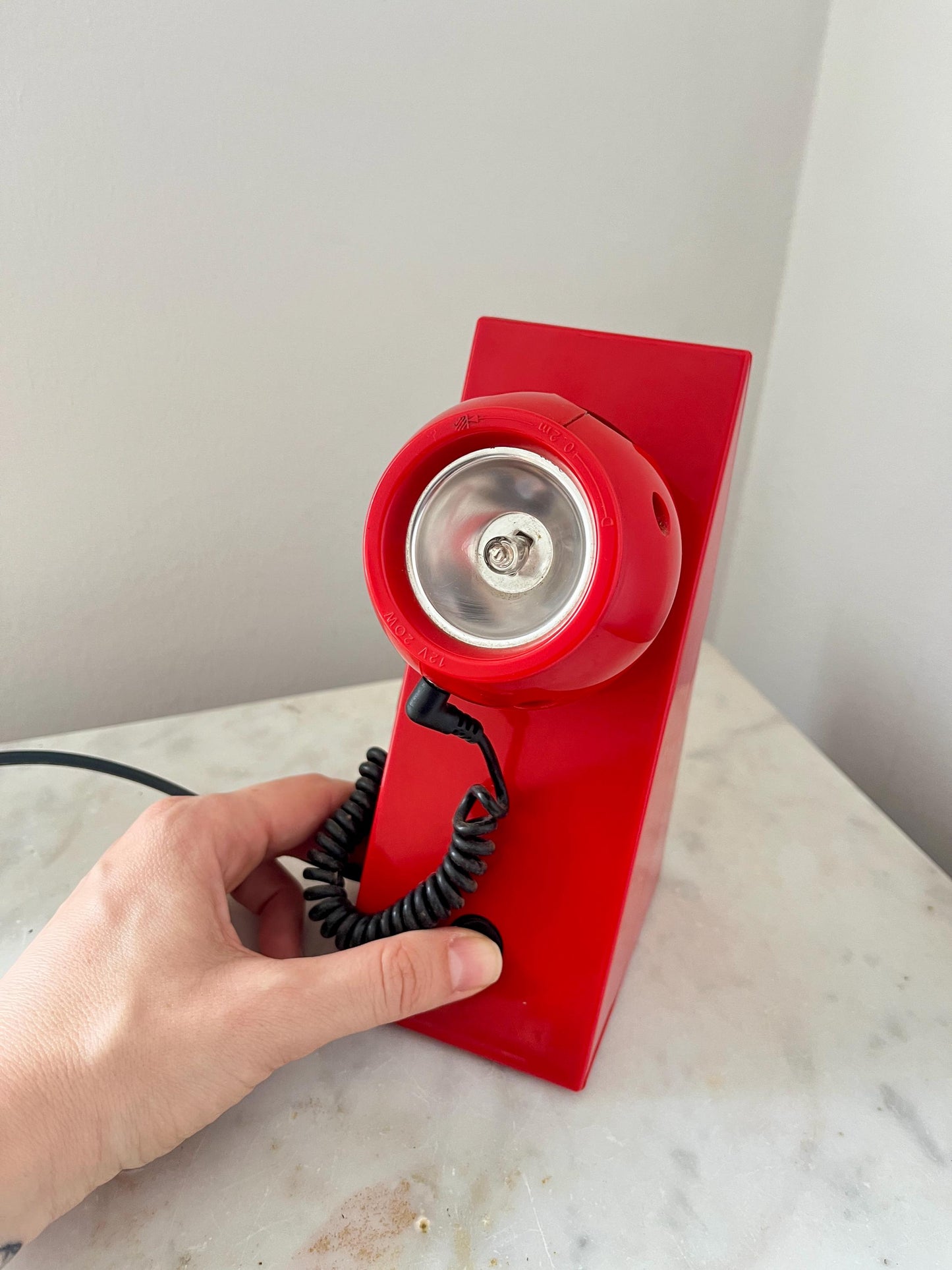 Brilliant Leuchten Space Age Magnetic Table Lamp, Red, Germany, 1980s