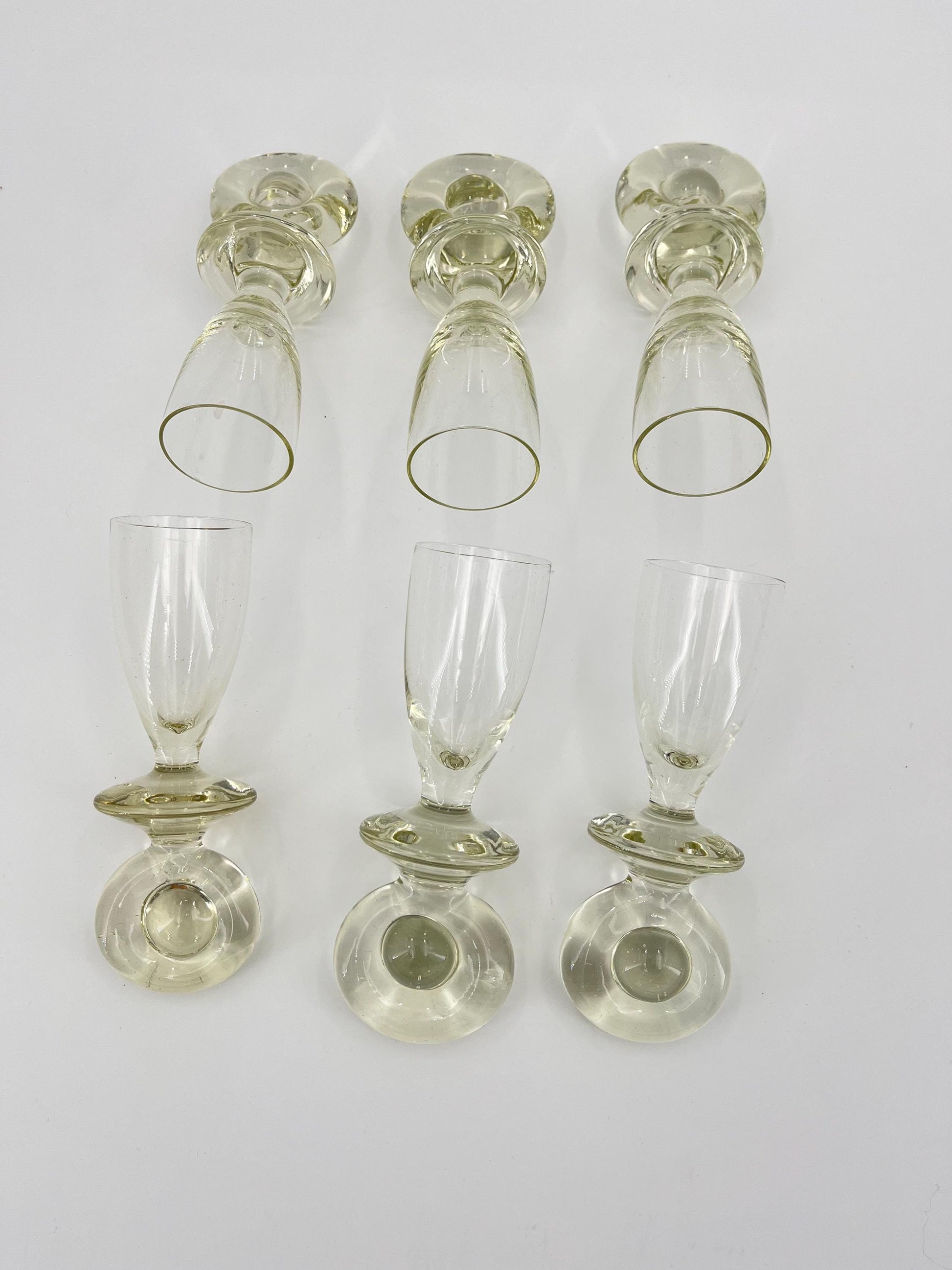Vintage Peill & Putzler Portobello shot glasses, Germany 1970s, Peill & Putzler clear shot glasses