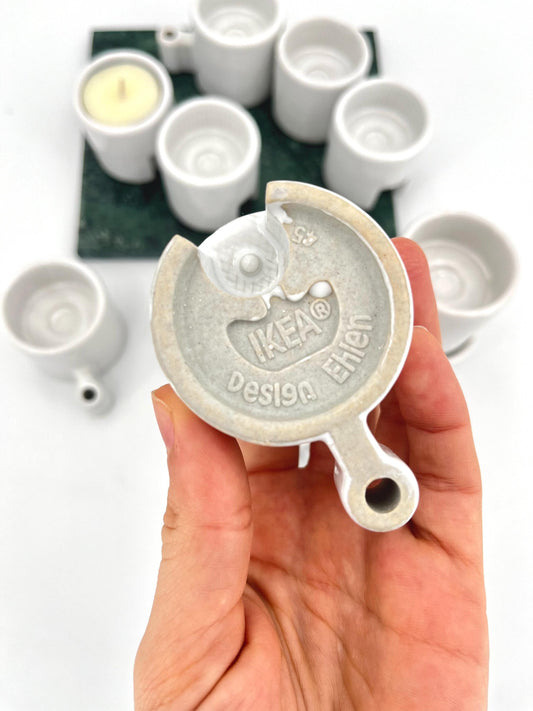 White Ceramic Modular Candle Decor by Ehlen Johansson for Ikea, 1990s