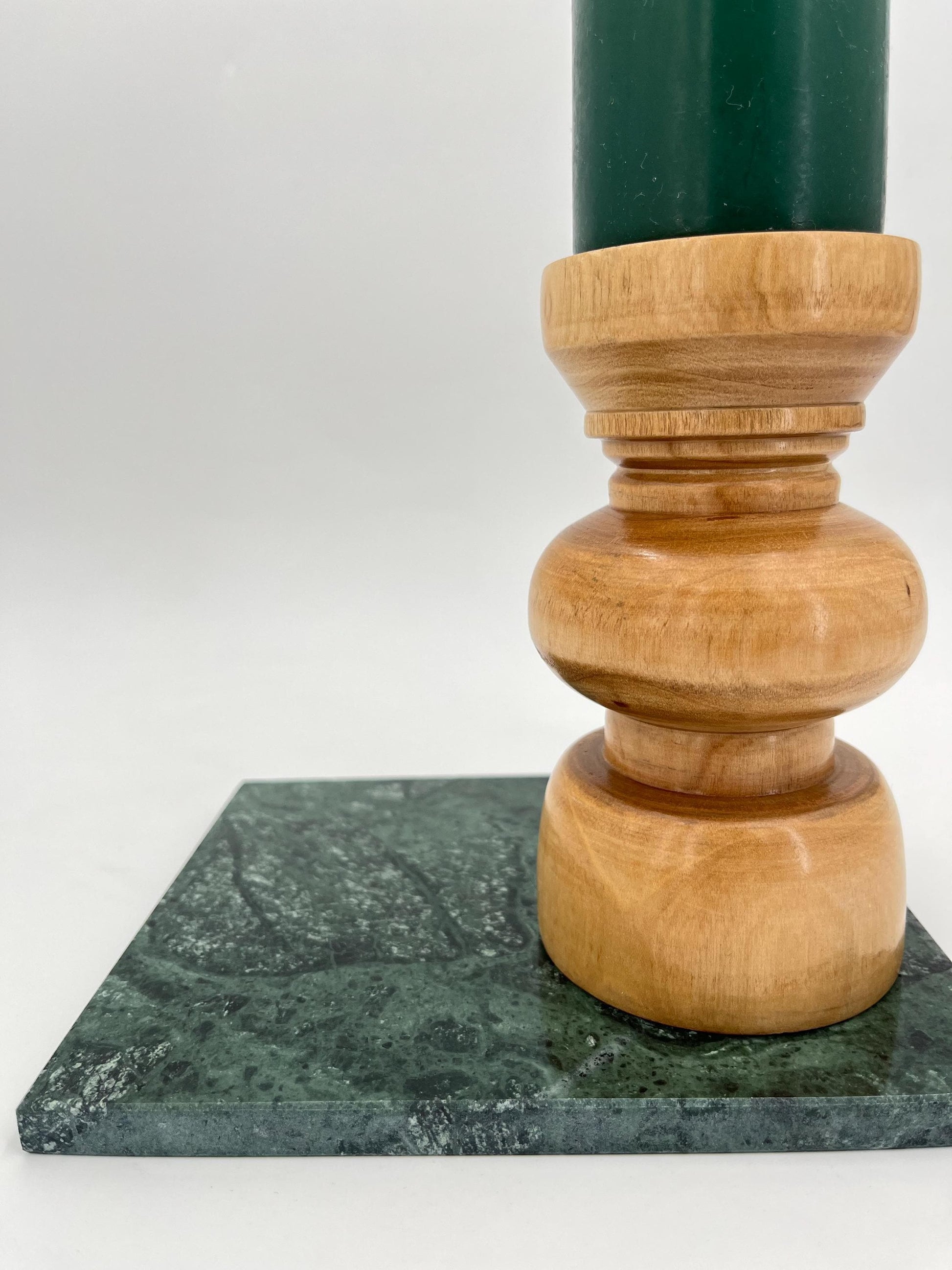 Vintage Scandinavian wood candle holder, 1960s, turned wood candle holder for home decor