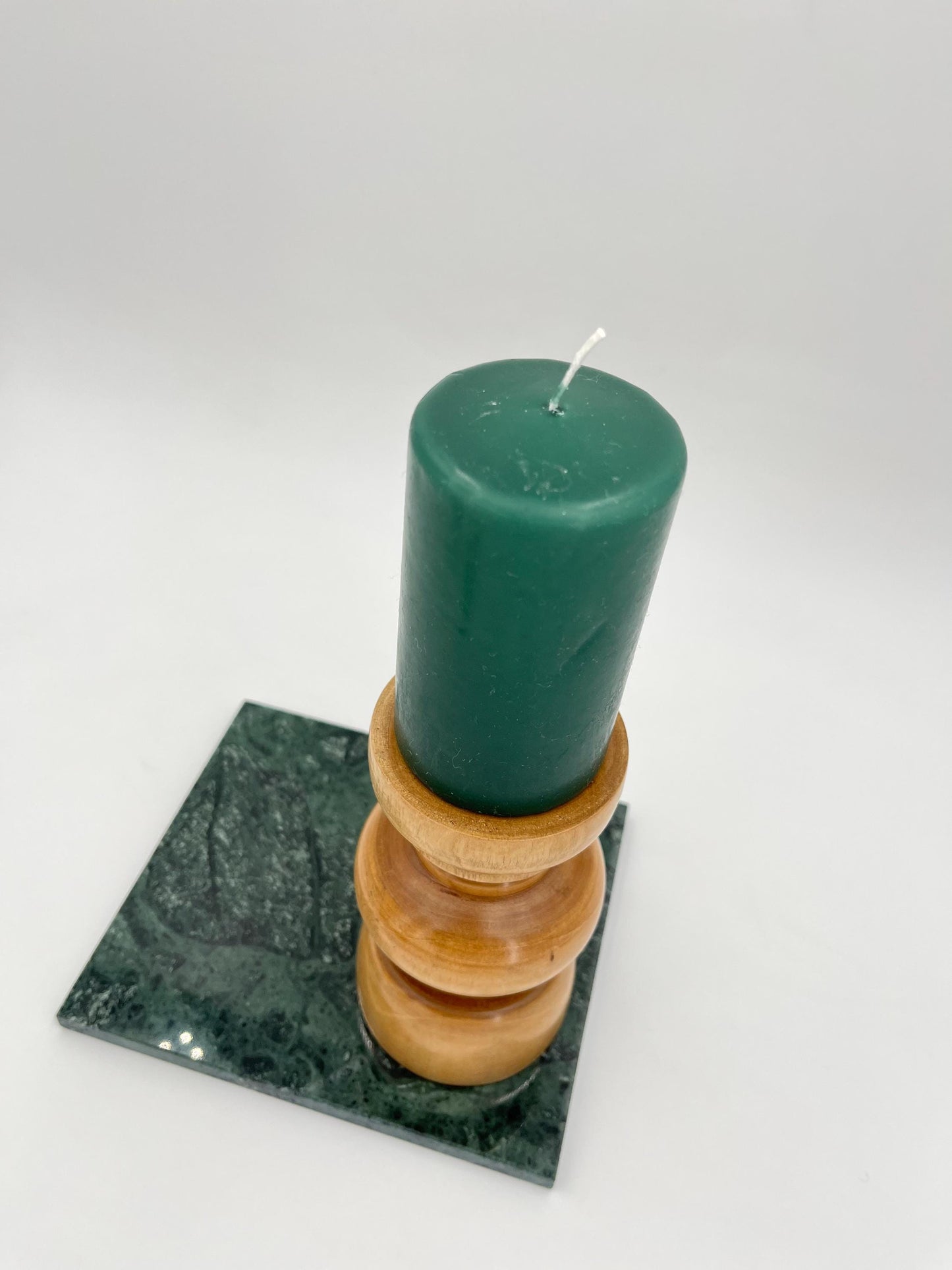 Vintage Scandinavian wood candle holder, 1960s, retro Scandinavian wooden candleholder