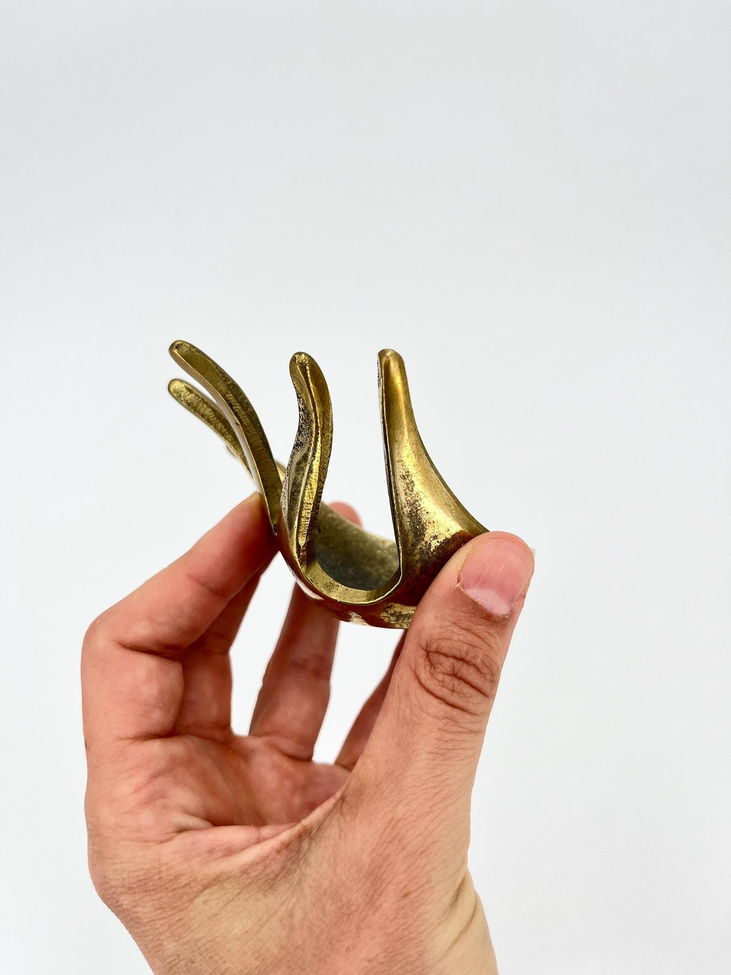 Piccola ciotola/posacenere in ottone di Walter Bosse per Herta Baller, Austria, anni '50