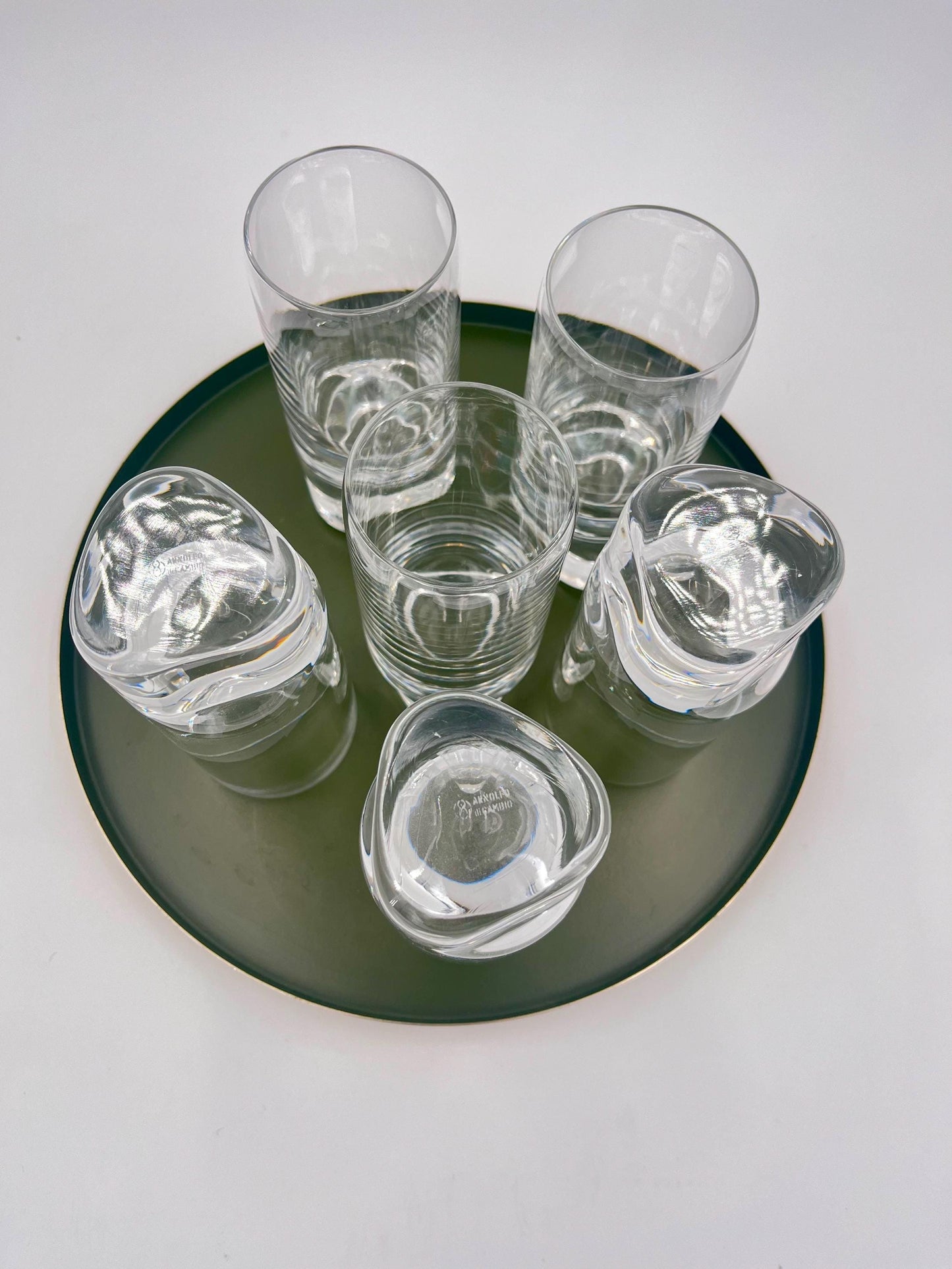 Pitagora Tumbler Gläser von Marco Zanuso für Arnolfo di Cambio, Italien, 1969