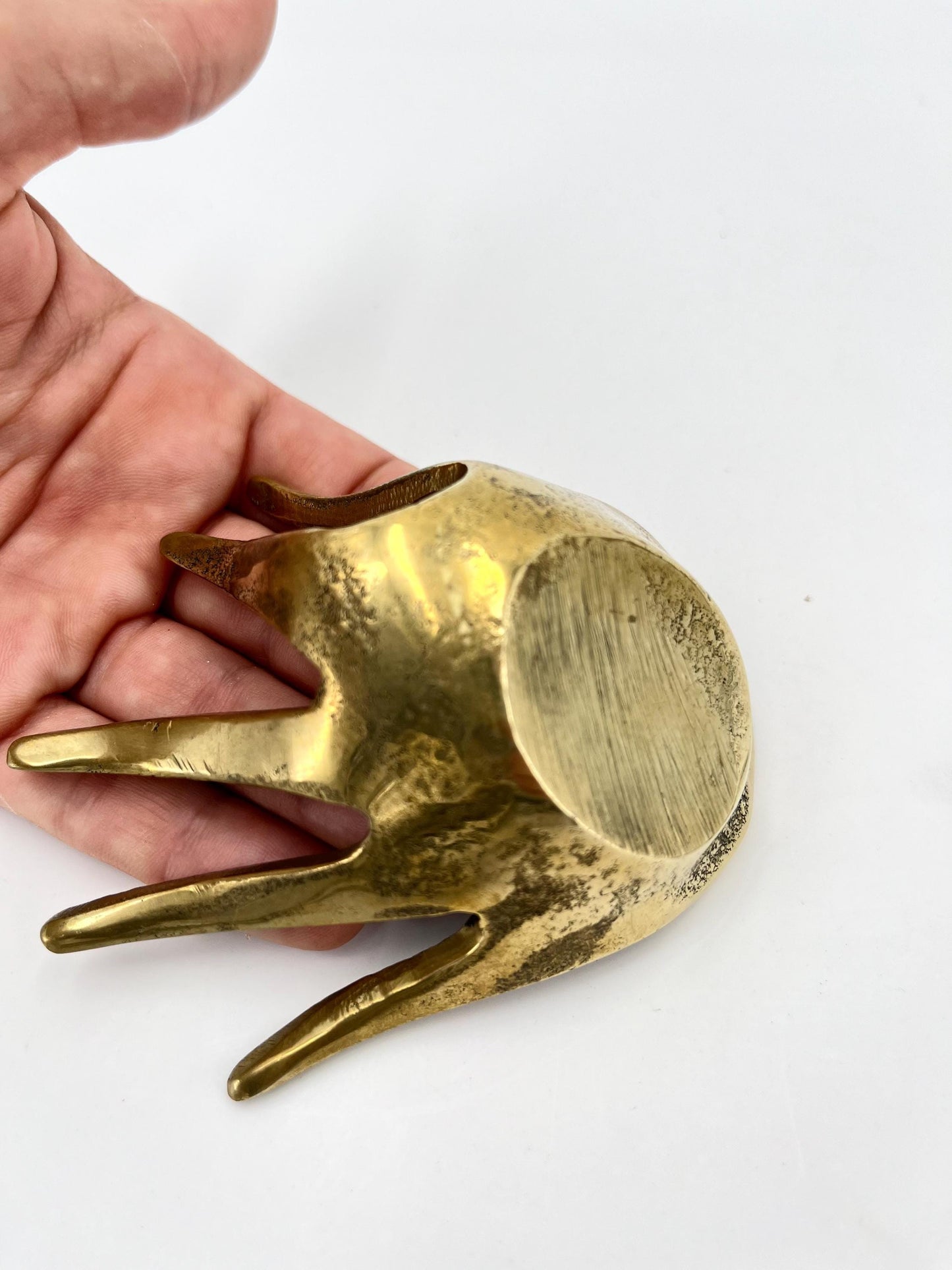 Piccola ciotola/posacenere in ottone di Walter Bosse per Herta Baller, Austria, anni '50