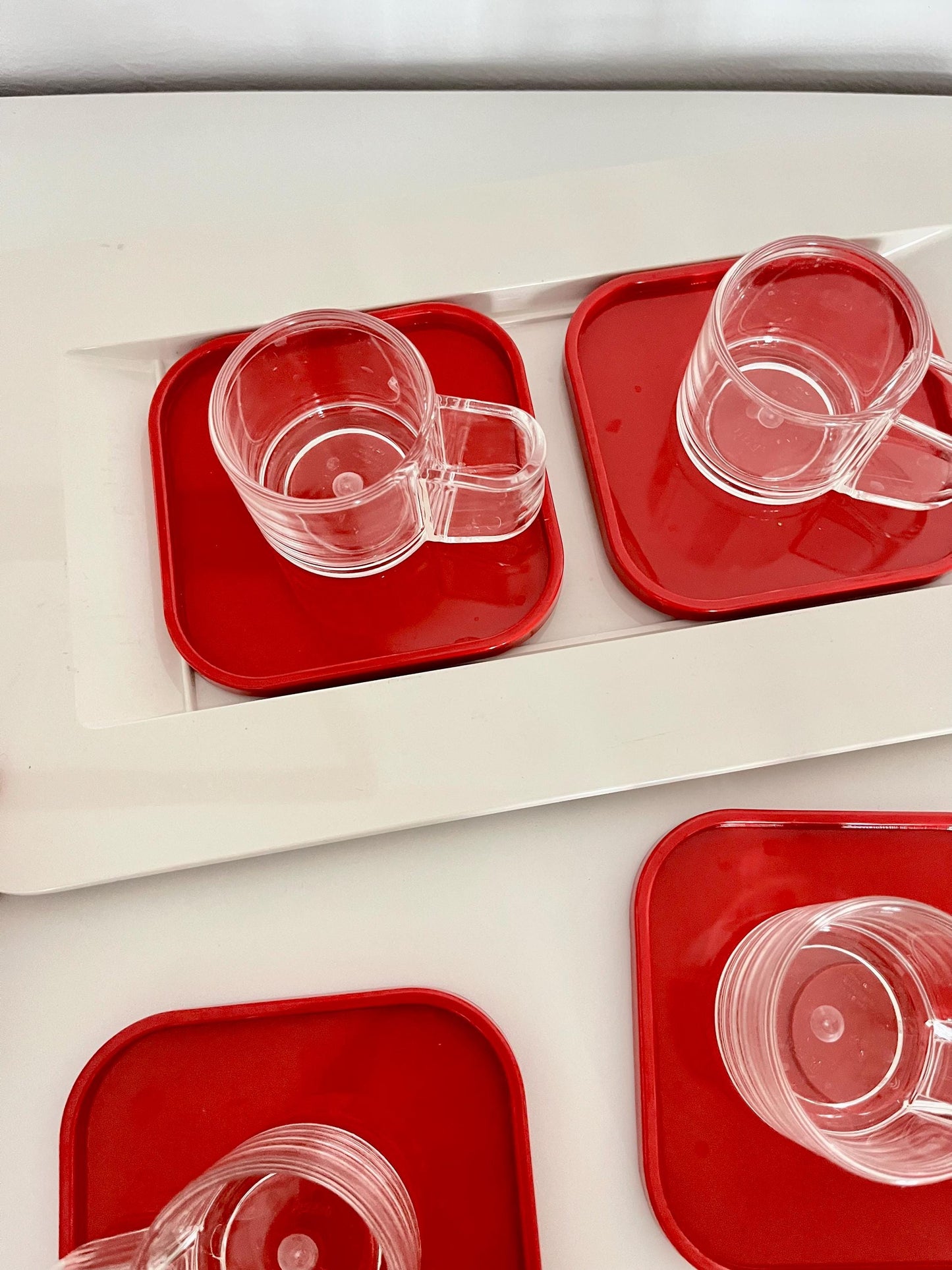 Vintage-Espressotassen aus Acryl im Space-Age-Stil, Biesse, Italien, 1970er Jahre