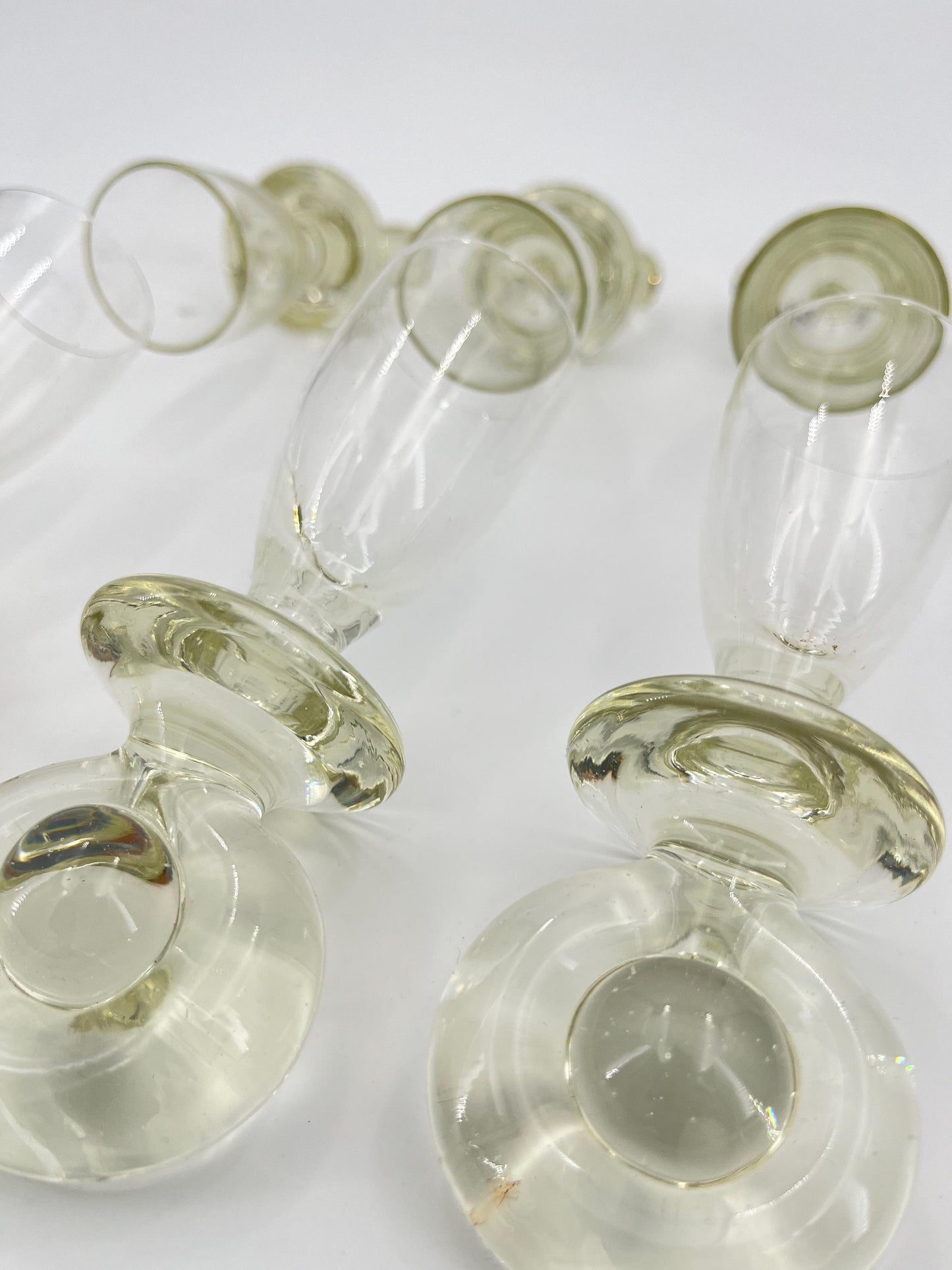 Vintage Peill & Putzler Portobello shot glasses, Germany 1970s, vintage handmade clear barware glasses