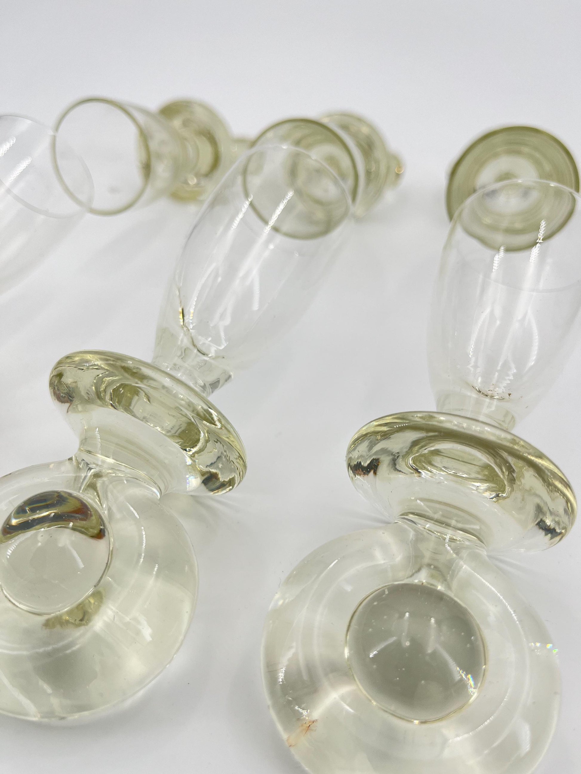 Vintage Peill & Putzler Portobello shot glasses, Germany 1970s, vintage handmade clear barware glasses