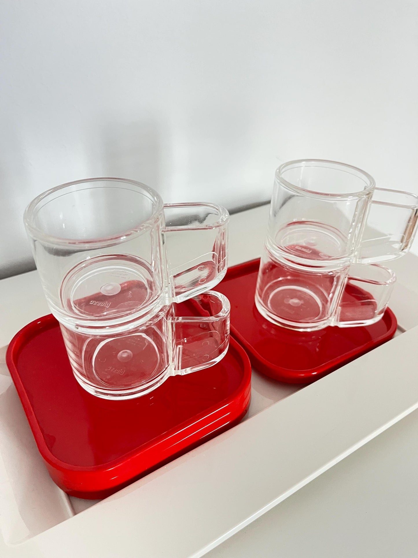 Vintage-Espressotassen aus Acryl im Space-Age-Stil, Biesse, Italien, 1970er Jahre