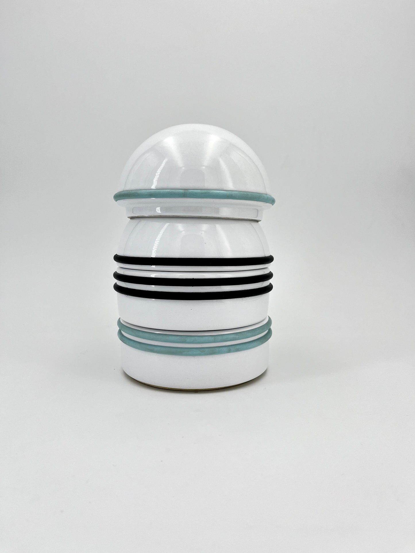 Set 2 Ceramic Jewelry Box, Italy, 1970s