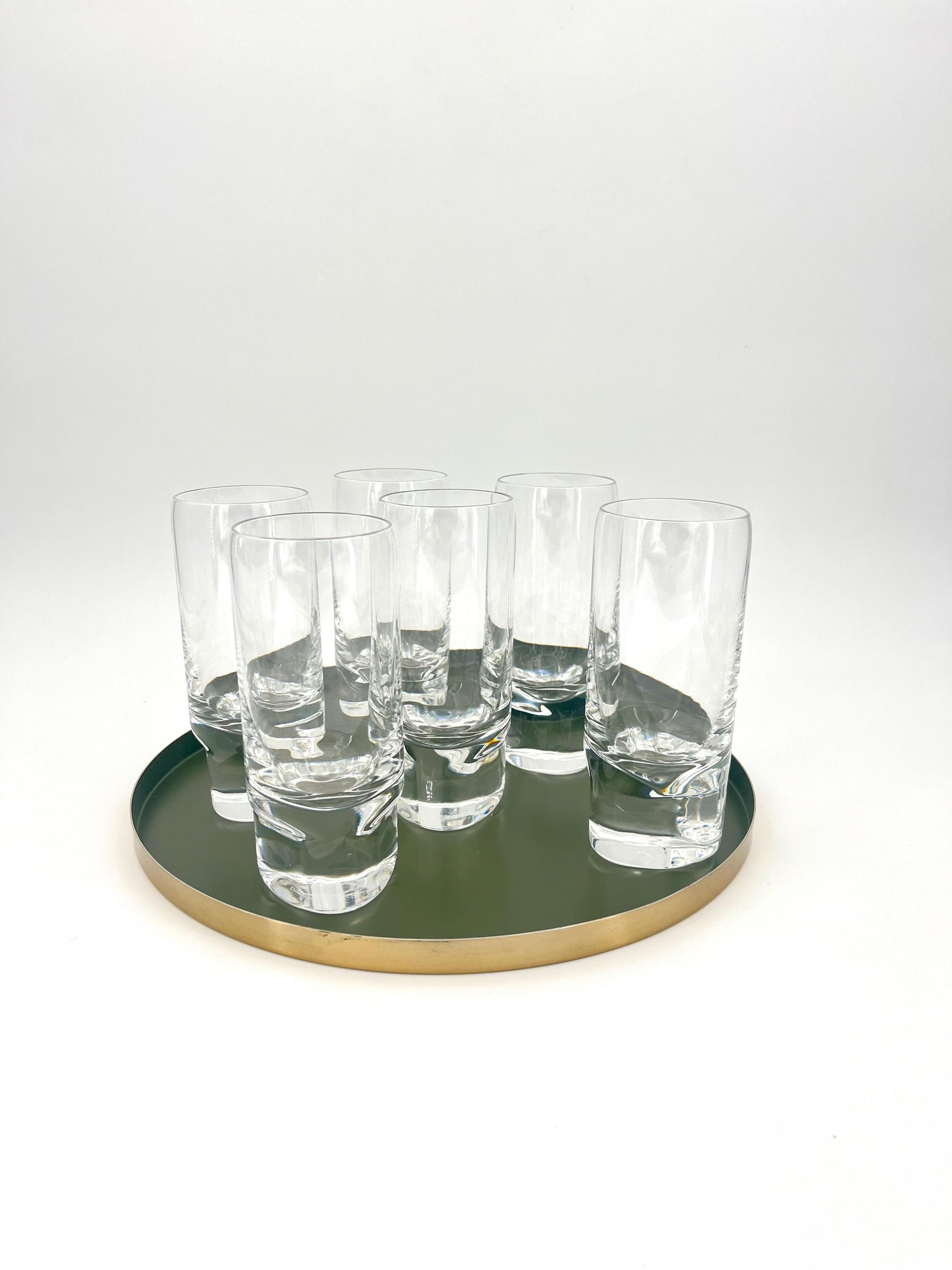 Vintage Pitagora high tumblers by Marco Zanuso for Arnolfo Di Cambio, Italy 1969, set of six Pitagora high tumblers