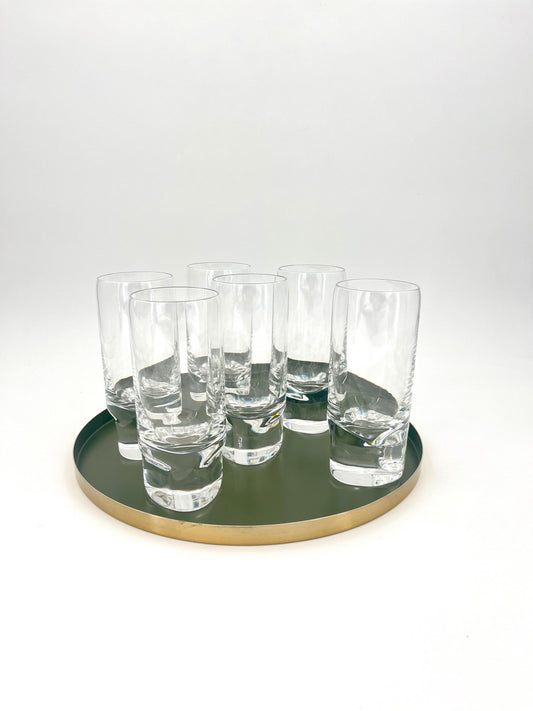 "Pitagora" High Tumbler Glass Set by Marco Zanuso for Arnolfo Di Cambio, Italy, 1970s
