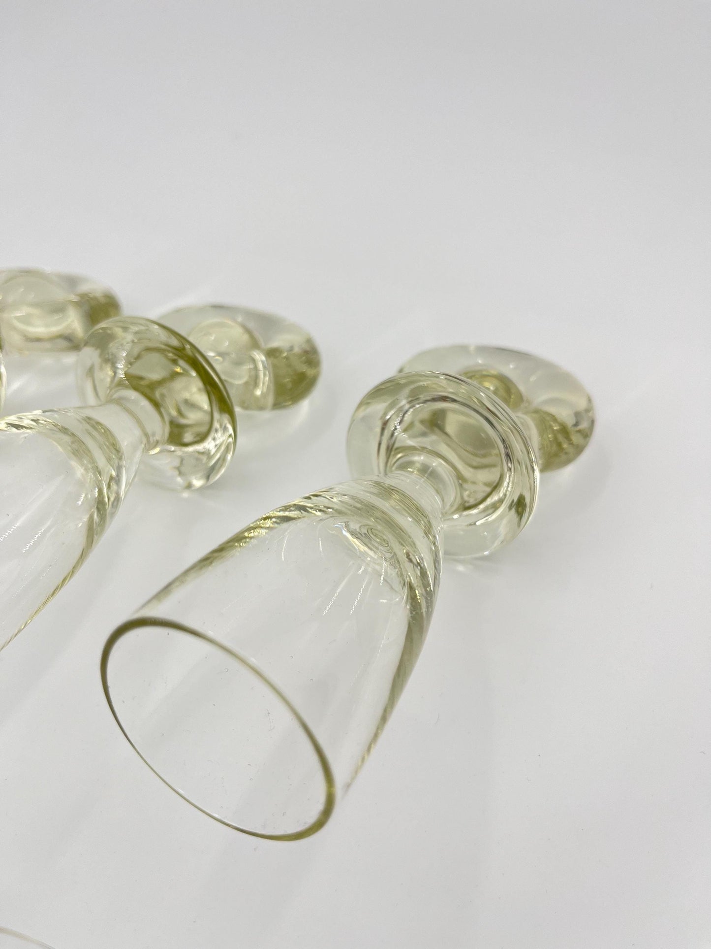Vintage Peill & Putzler Portobello shot glasses, Germany 1970s, set of clear glass schnapps glasses