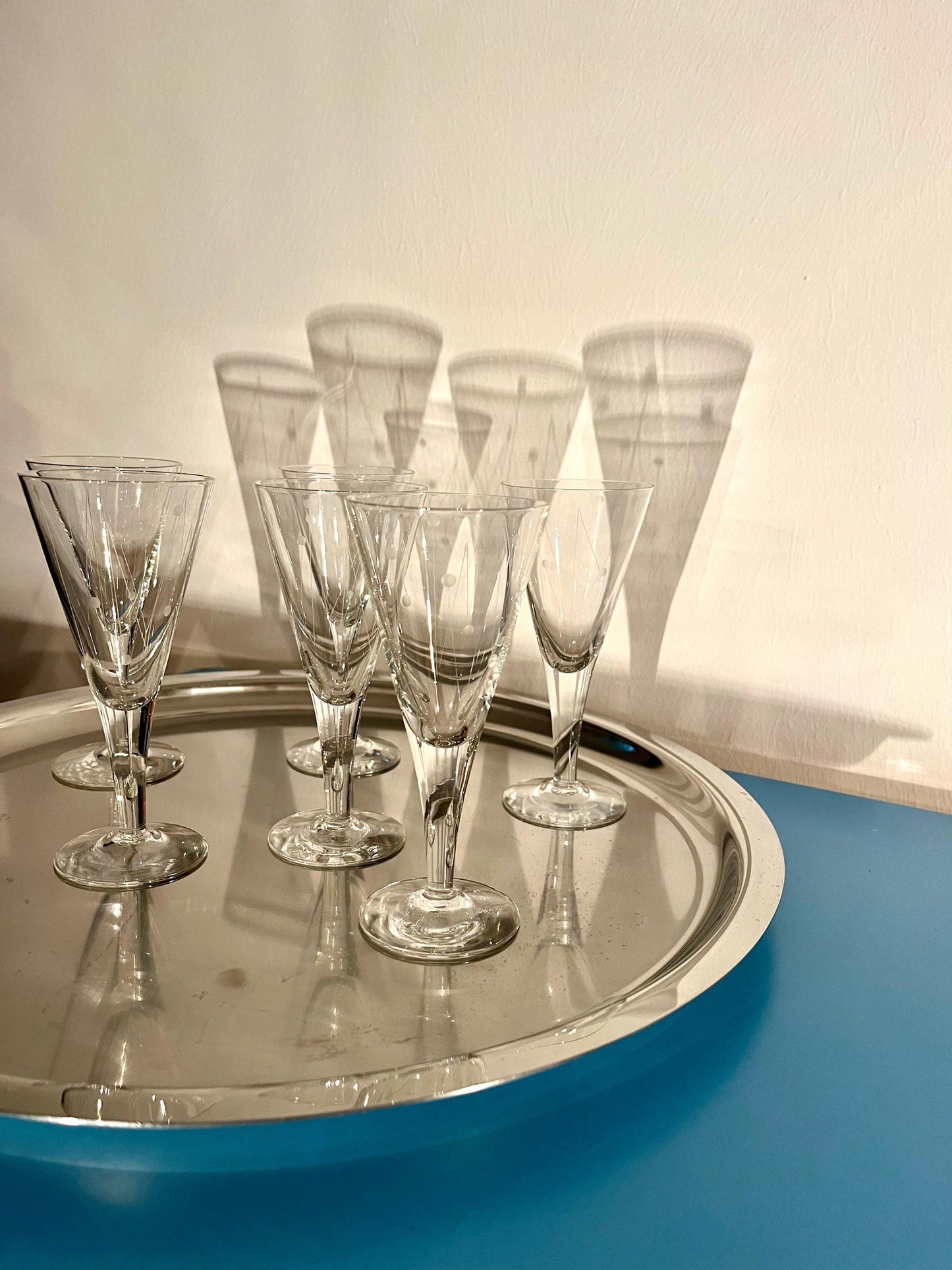 Set di 6 bicchieri Holmegaard Clausholm di Per Lütken, Danimarca, anni '50