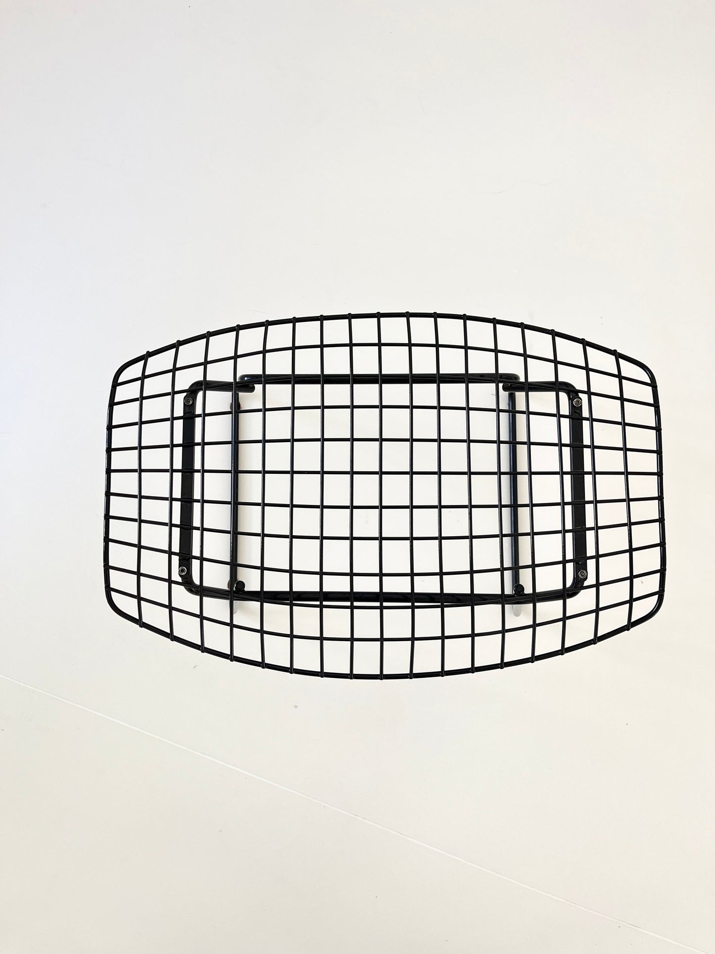 Vintage Bird Ottoman by Harry Bertoia for Knoll, 1960s welded steel wire footstool and Mid-Century Modern design classic.