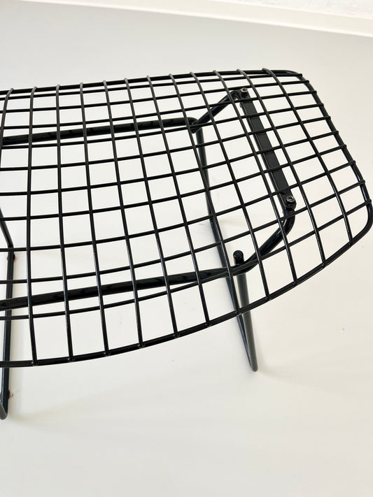 Vintage Bird Ottoman by Harry Bertoia for Knoll, 1960s welded steel wire footstool and Mid-Century Modern design classic.