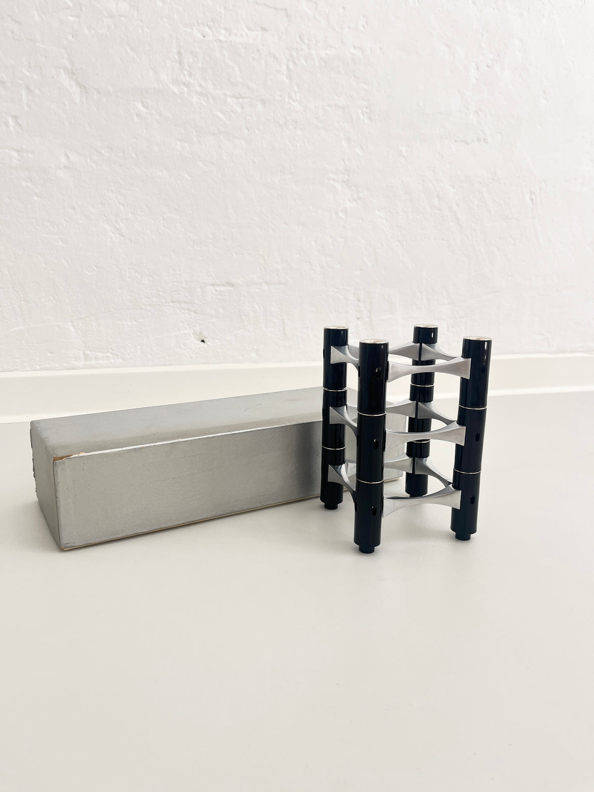 BMF Modular Candle Holder, Black Silver Decor