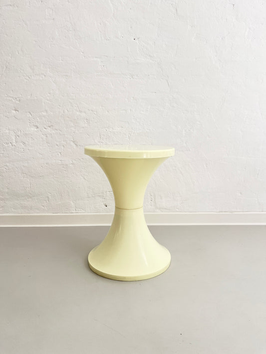 GDR Space Age Tulip Storage Stool, Butter Yellow, 1970s