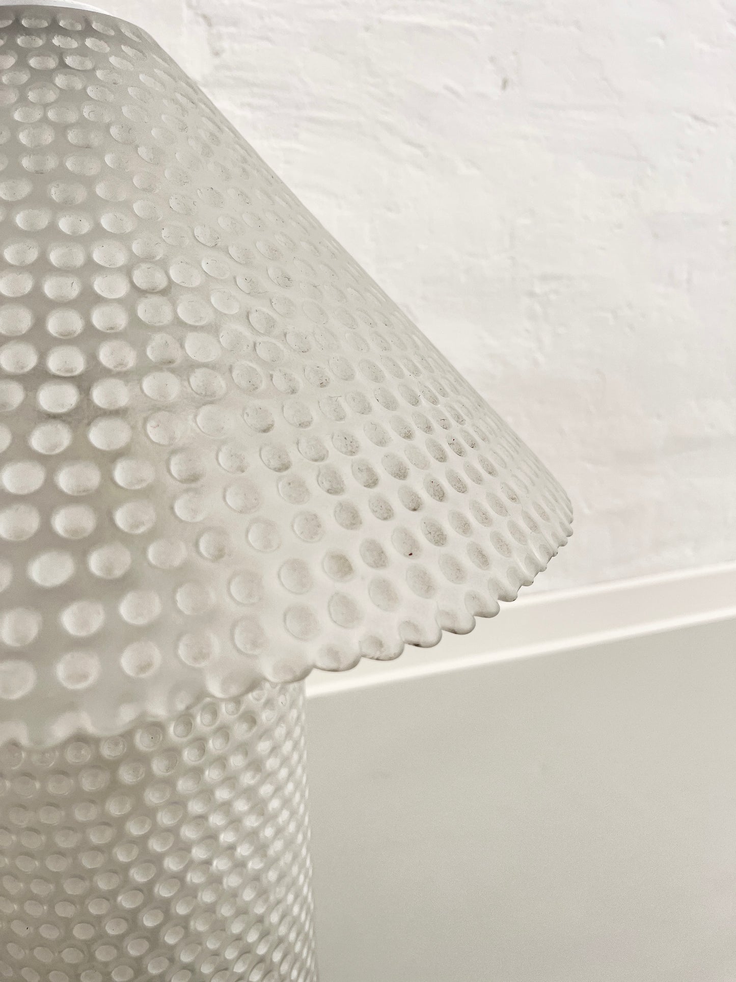Peill & Putzler White Glass Table Lamp, Germany, 1970s