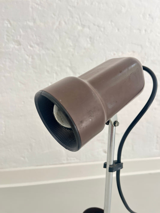 Space Age Desk Lamp with Integrated Organizer, Brown, 1970s