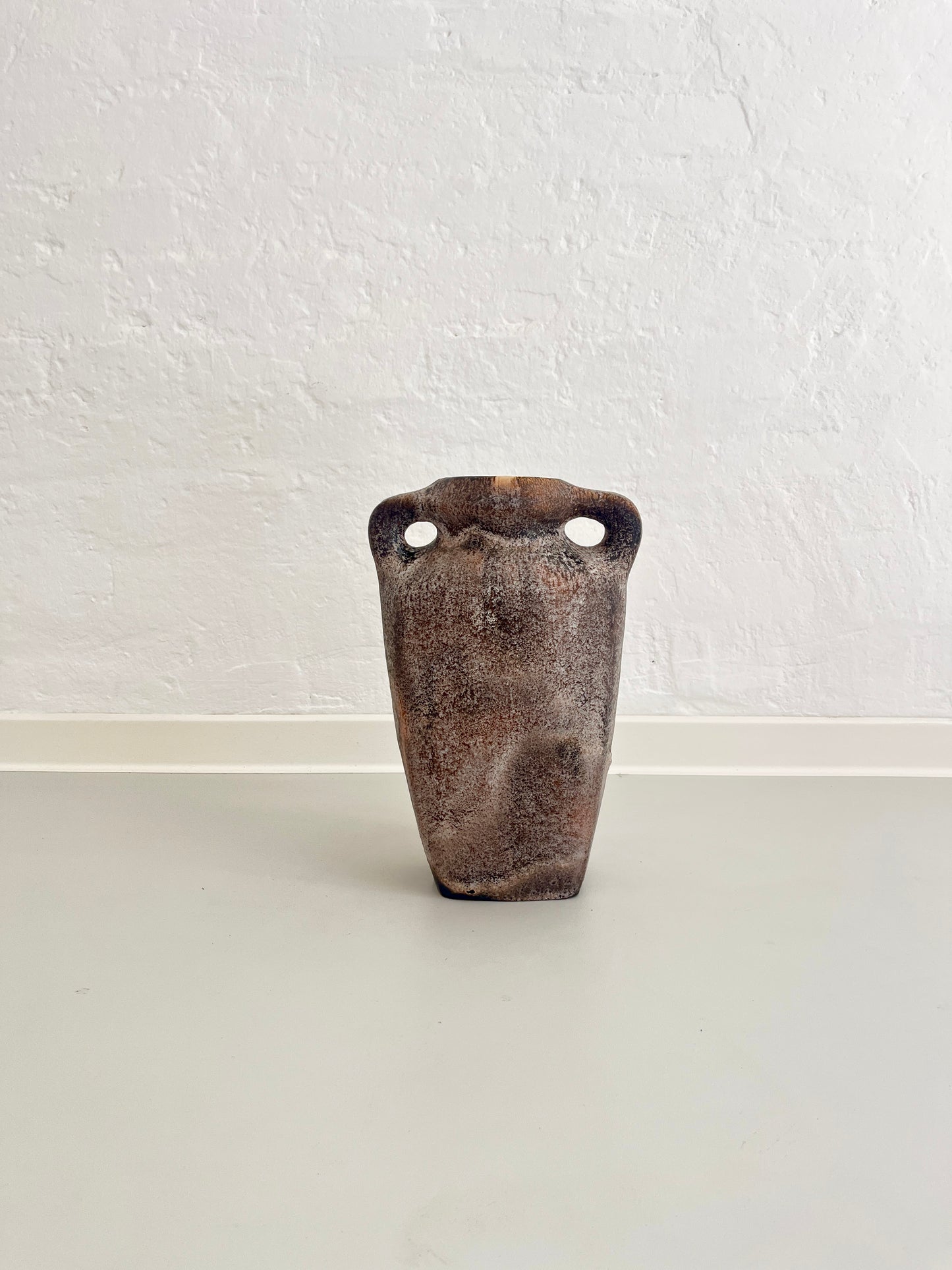 Vintage Lava Style Grey Brown Amphora Vase, West Germany, 1970s