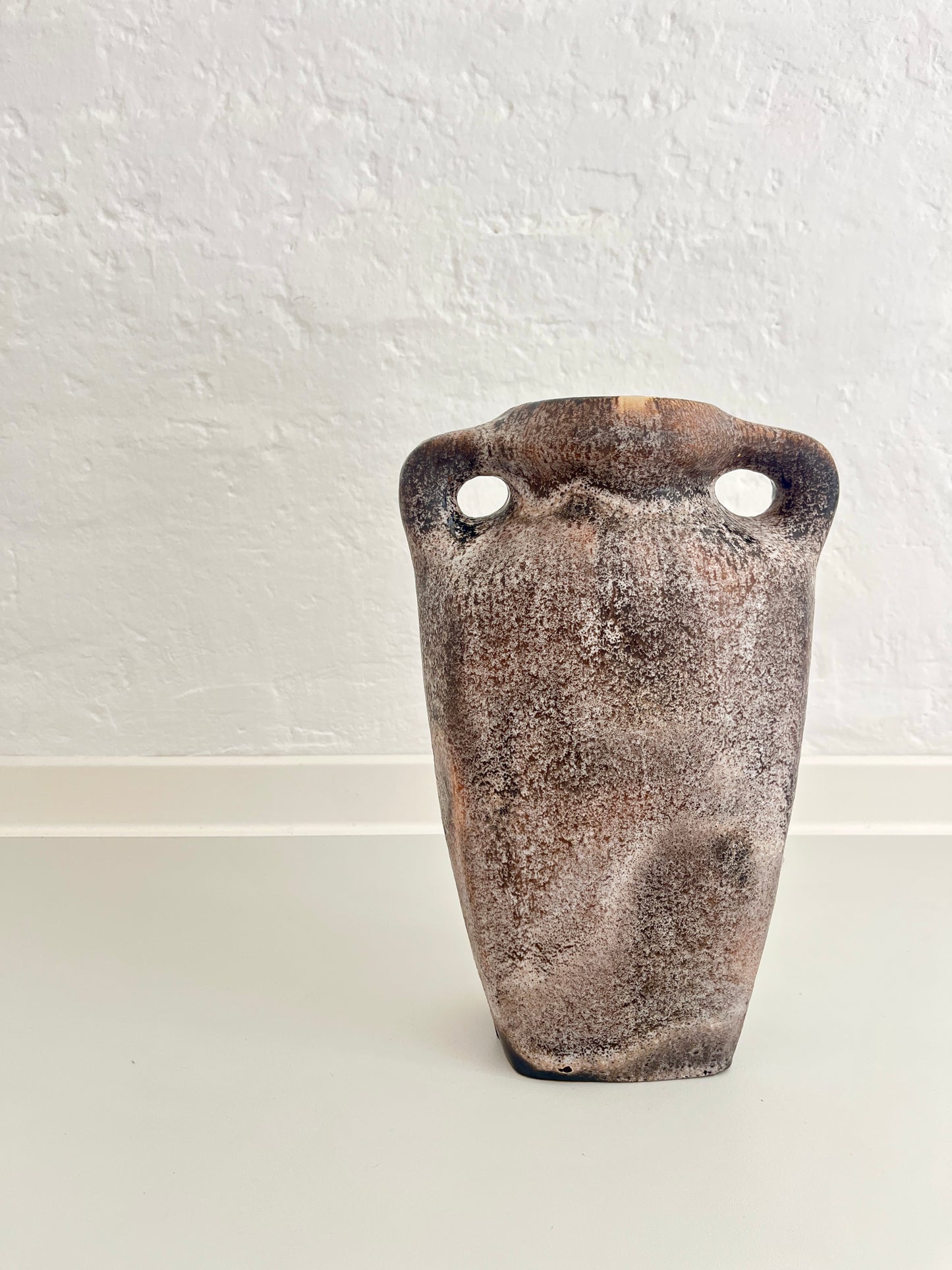 Vintage Lava Style Grey Brown Amphora Vase, West Germany, 1970s