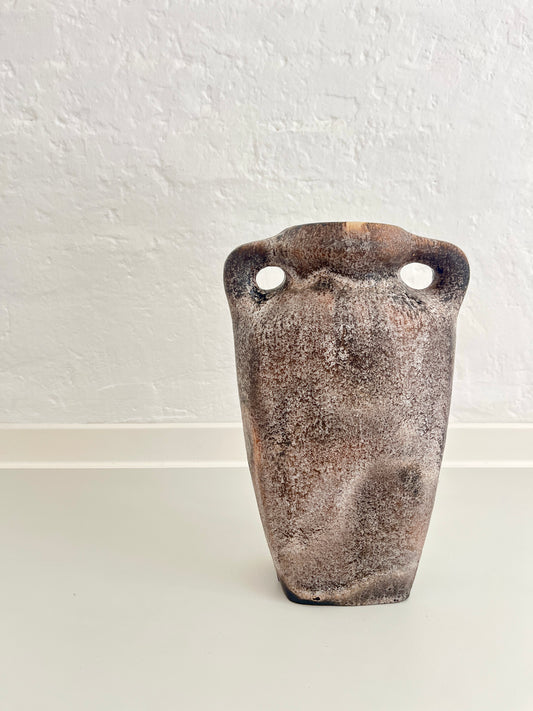 Vintage Lava Style Grey Brown Amphora Vase, West Germany, 1970s