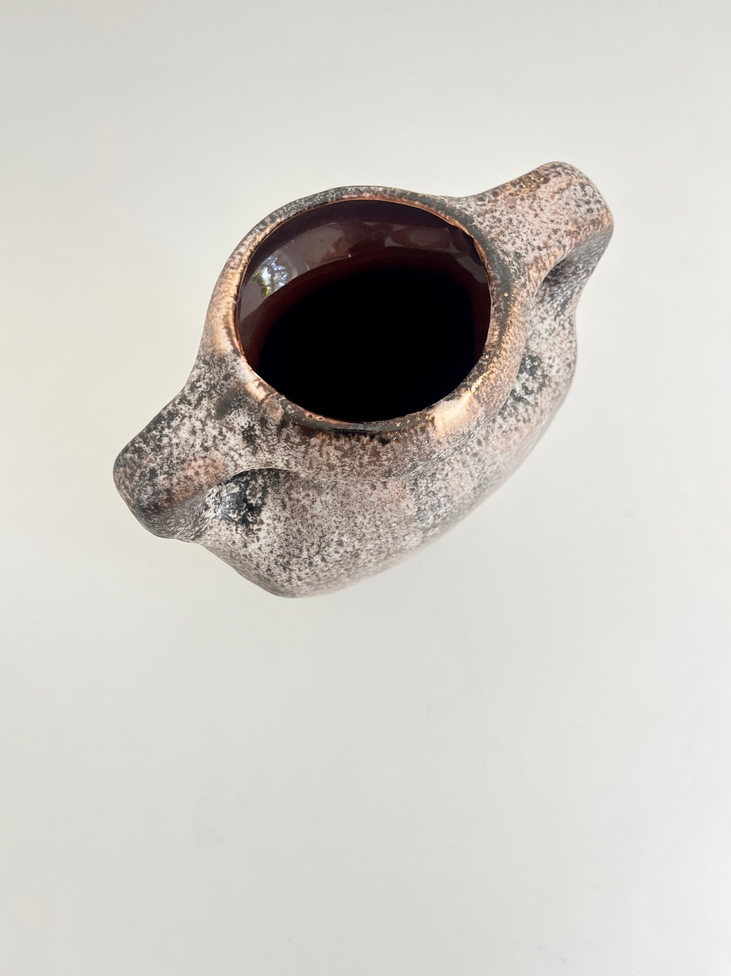 Vintage Lava Style Grey Brown Amphora Vase, West Germany, 1970s