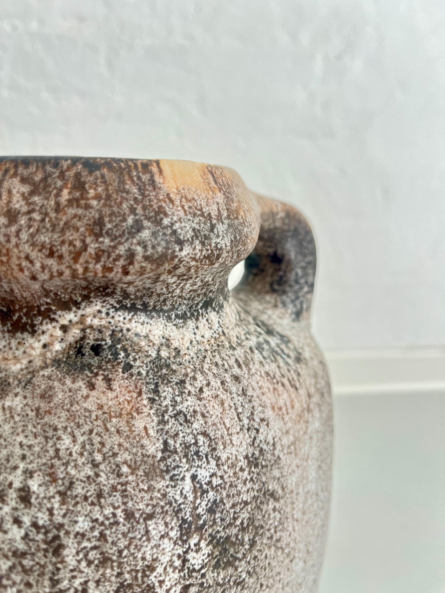 Vintage Lava Style Grey Brown Amphora Vase, West Germany, 1970s