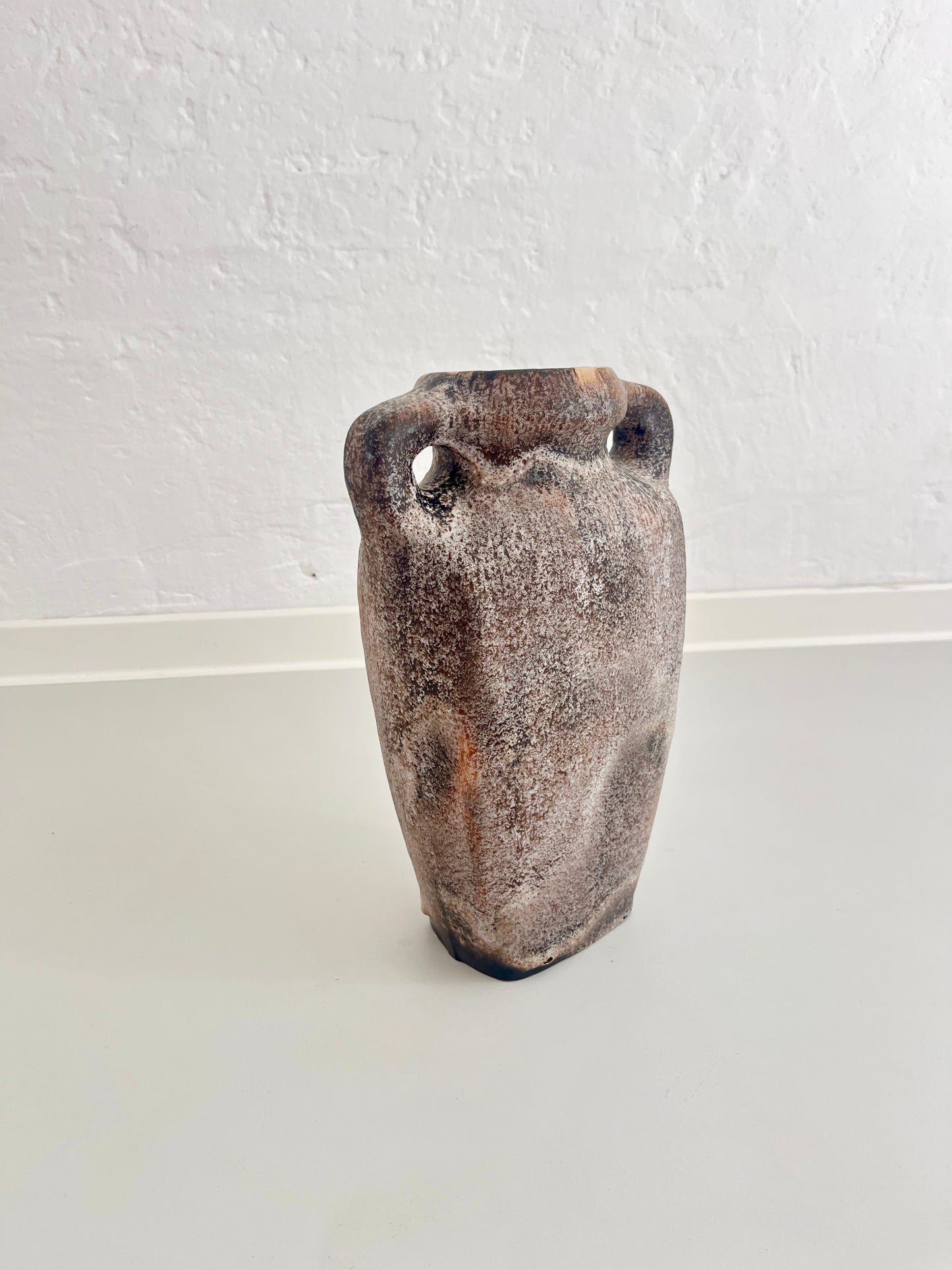Vintage Lava Style Grey Brown Amphora Vase, West Germany, 1970s