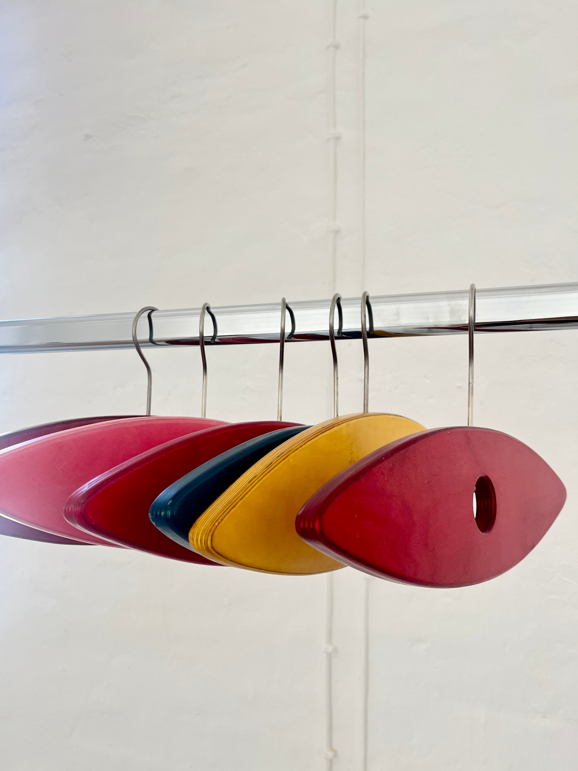 Postmodern Wall Hooks,Set of 7, Ellipse Form, Germany, 1980s