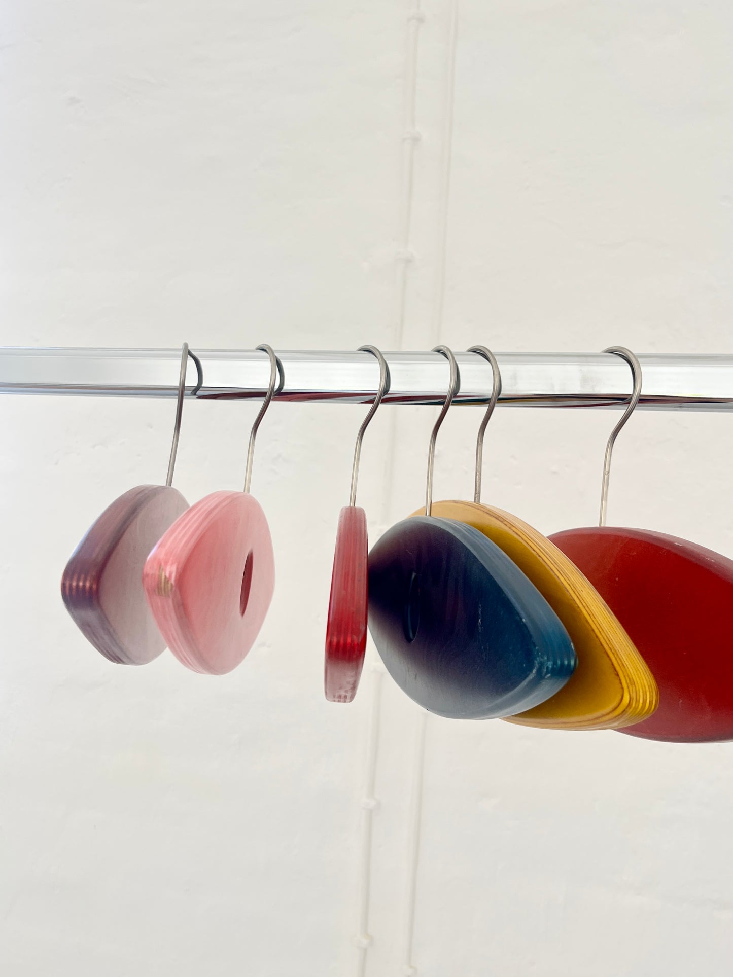 Postmodern Wall Hooks,Set of 7, Ellipse Form, Germany, 1980s