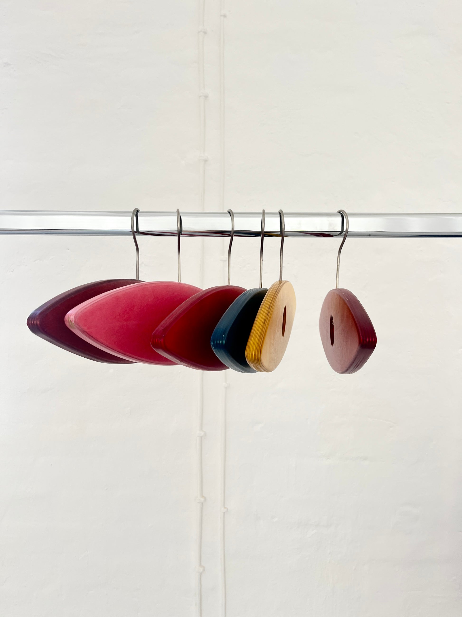 Postmodern Wall Hooks,Set of 7, Ellipse Form, Germany, 1980s