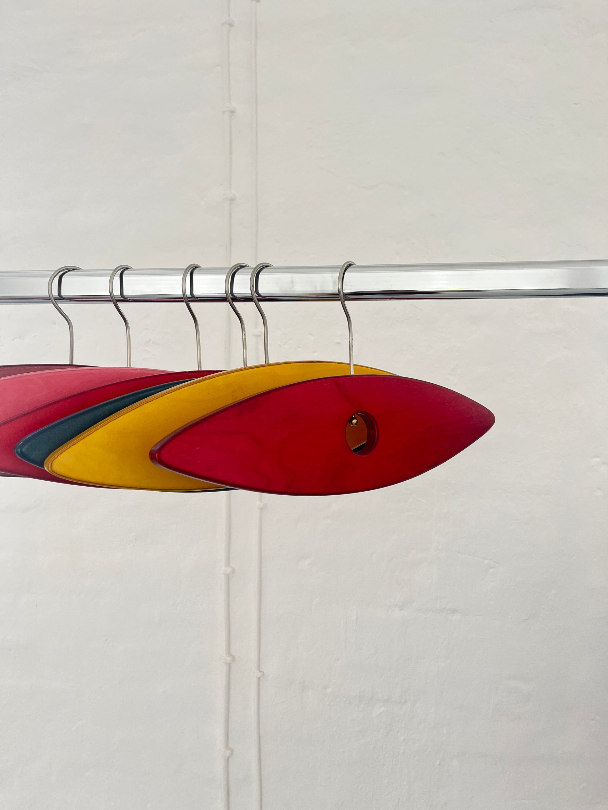 Postmodern Wall Hooks,Set of 7, Ellipse Form, Germany, 1980s