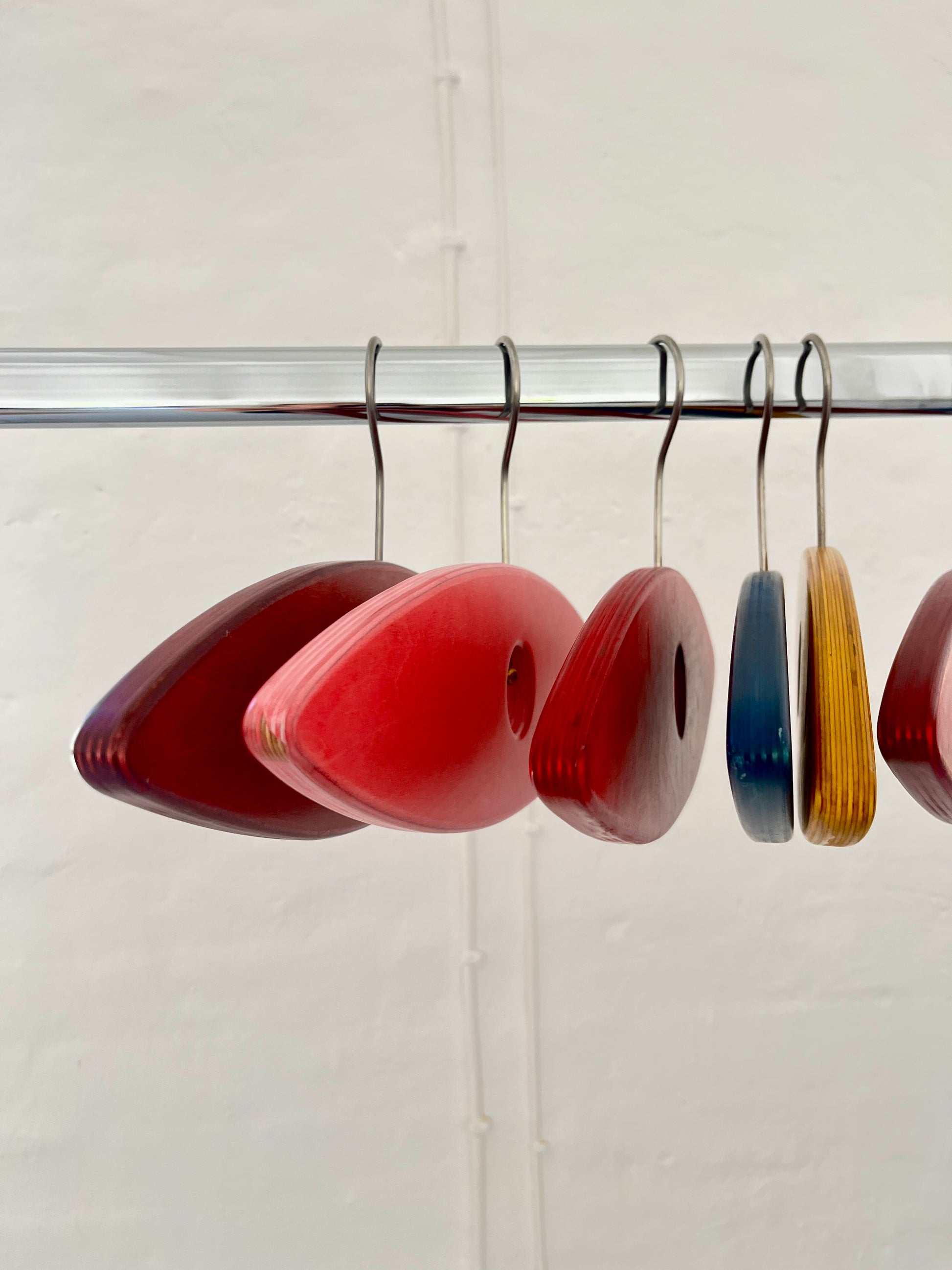 Postmodern Wall Hooks,Set of 7, Ellipse Form, Germany, 1980s