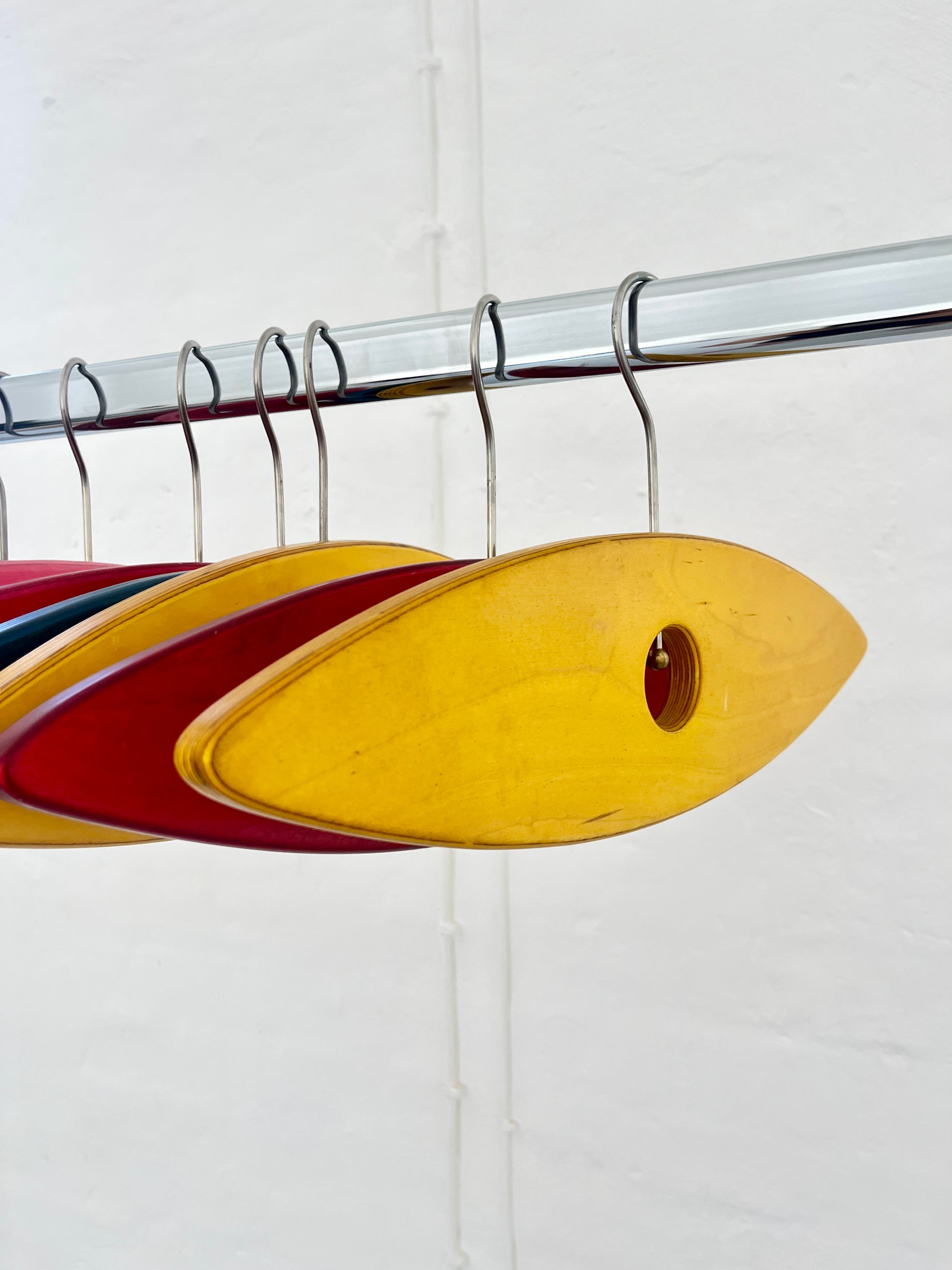 Postmodern Wall Hooks,Set of 7, Ellipse Form, Germany, 1980s