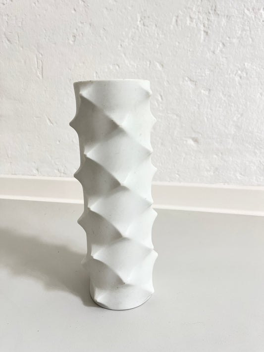Scherzer 'Spike 501' Op Art Bisque Porcelain Vase, Germany, 1970s
