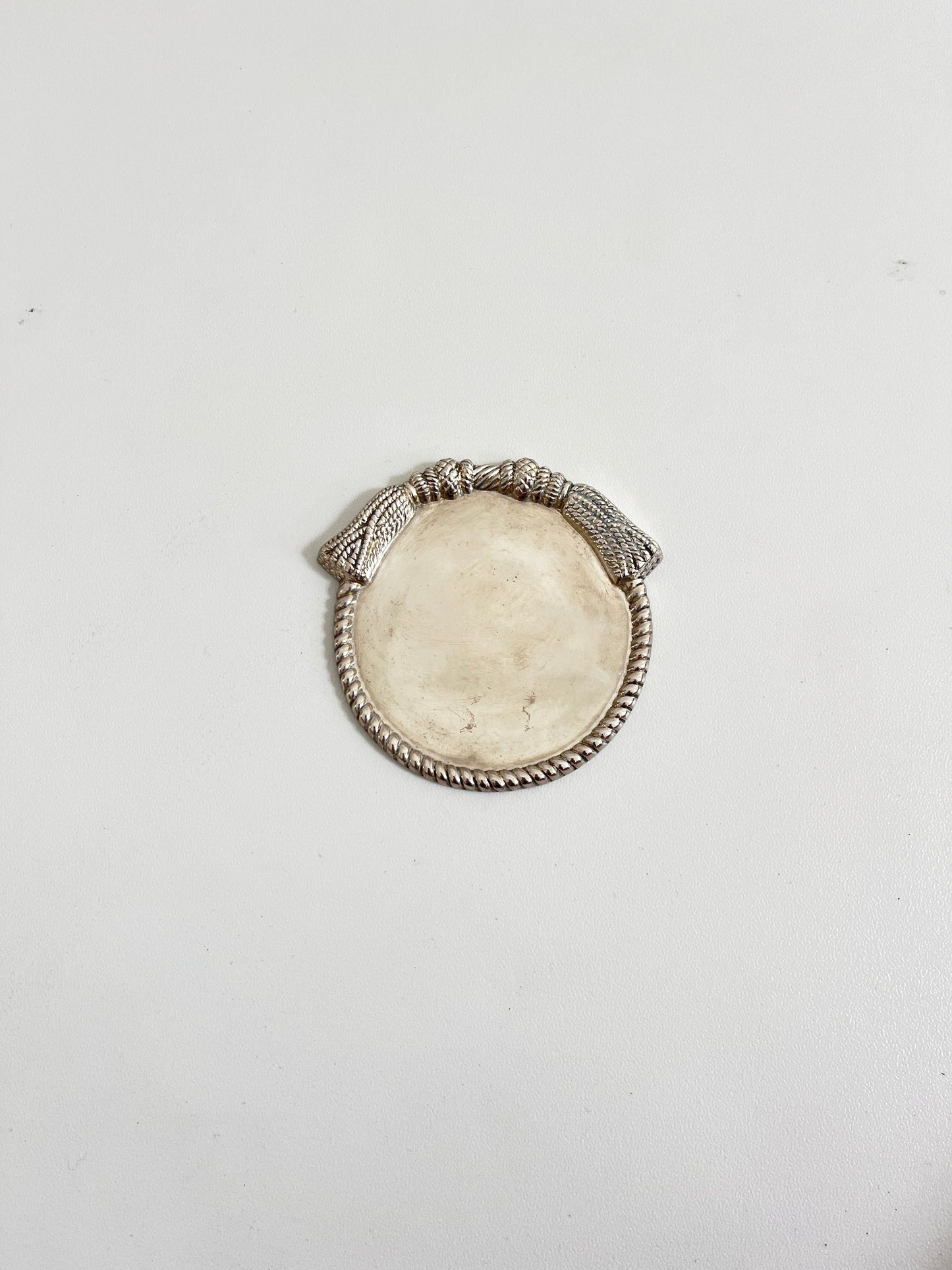 Set of 7 Silver-Plated Coasters, Rope Edge, 1960s