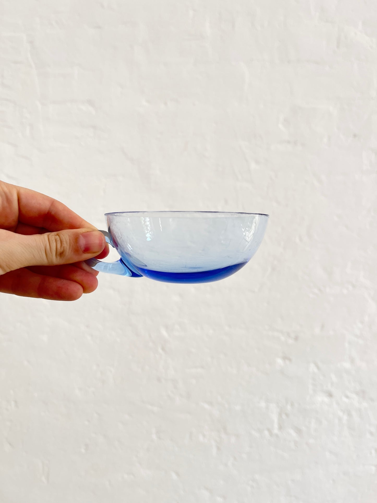 Vintage Tinted Glass Tea Cups, set of 3, 1970s