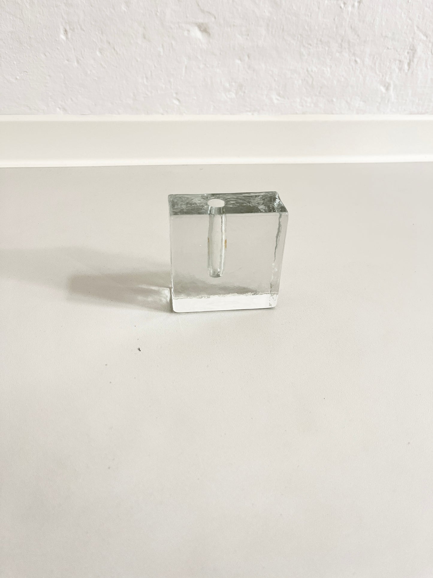 Ice-Block Glass Solifleur Vase, 1960s–70s