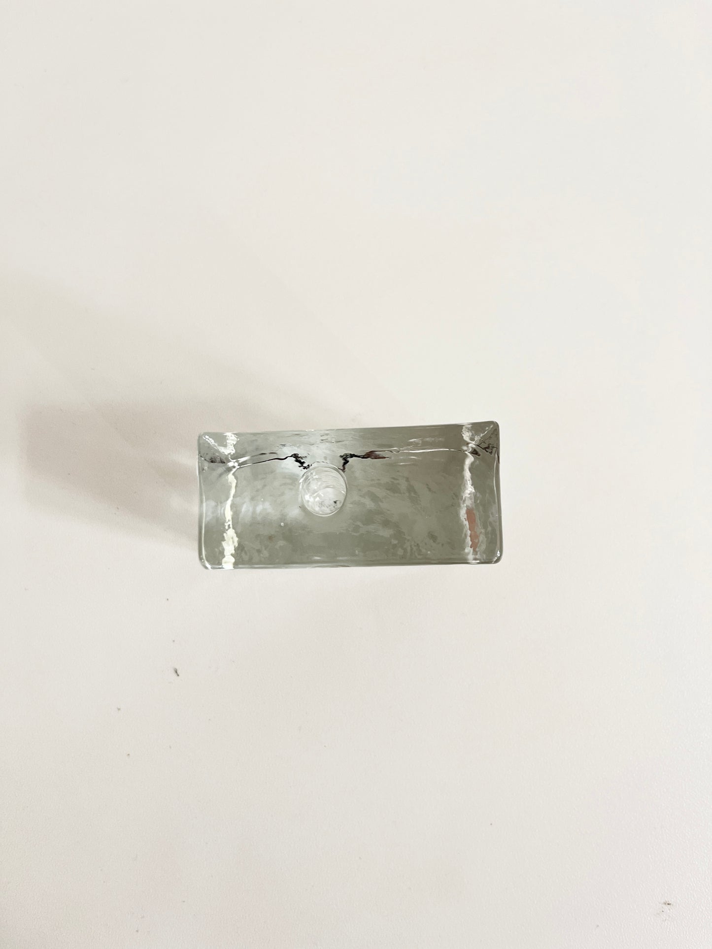 Ice-Block Glass Solifleur Vase, 1960s–70s