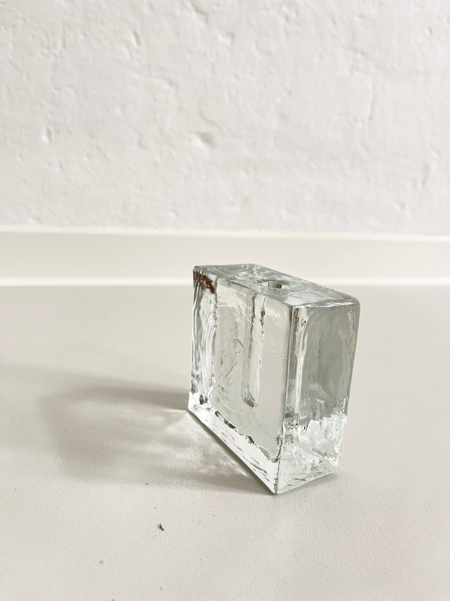 Ice-Block Glass Solifleur Vase, 1960s–70s