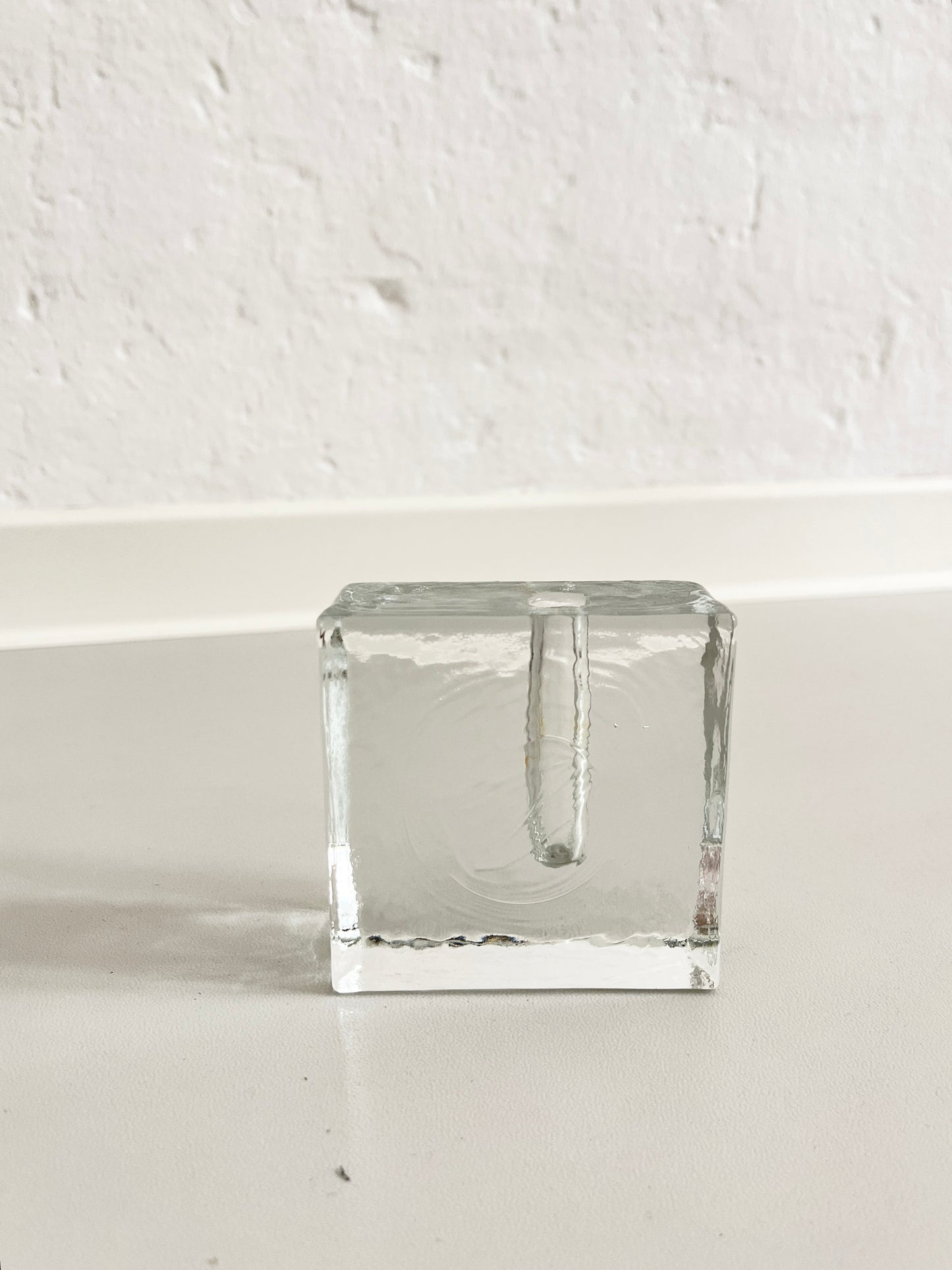 Ice-Block Glass Solifleur Vase, 1960s–70s