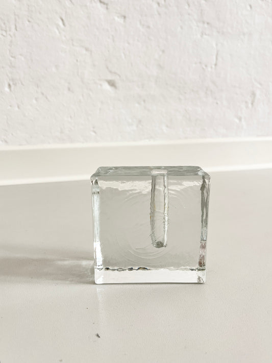 Ice-Block Glass Solifleur Vase, 1960s–70s